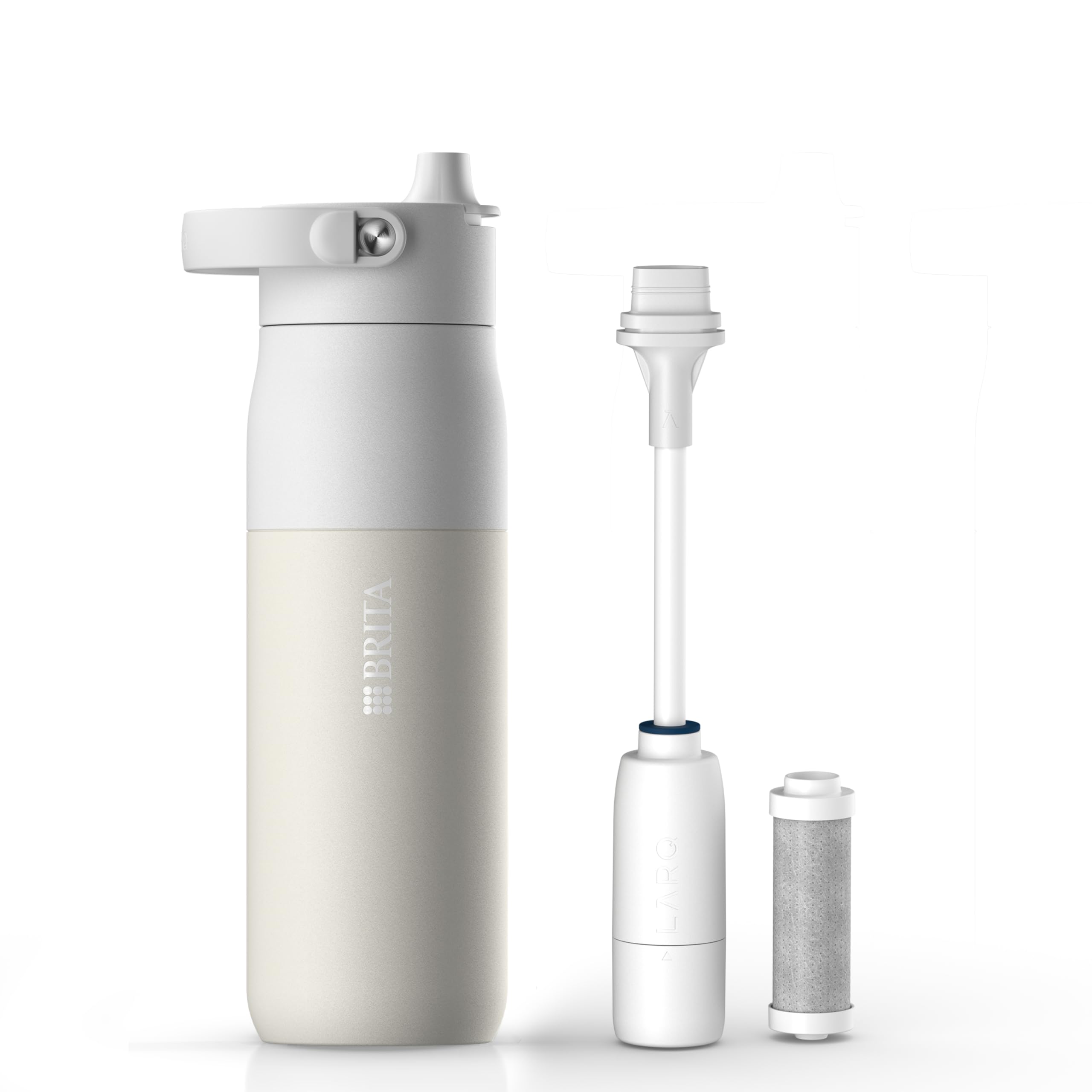 Brita MicroDisc LARQ Essential Filterflasche 680 ml weiß