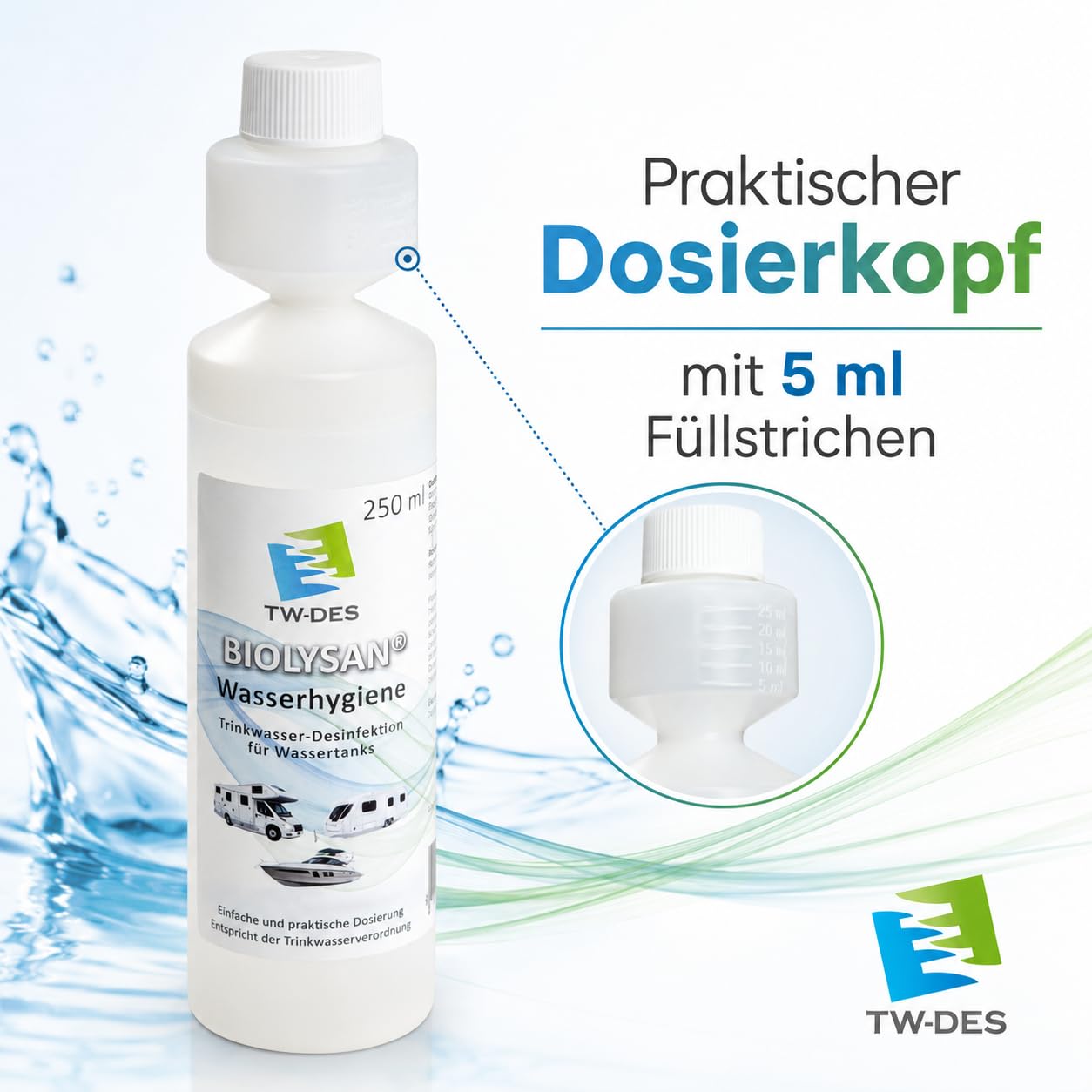 TW-DES Wasserhygiene BIOLYSAN 250 ml 1000 L Wohnmobil