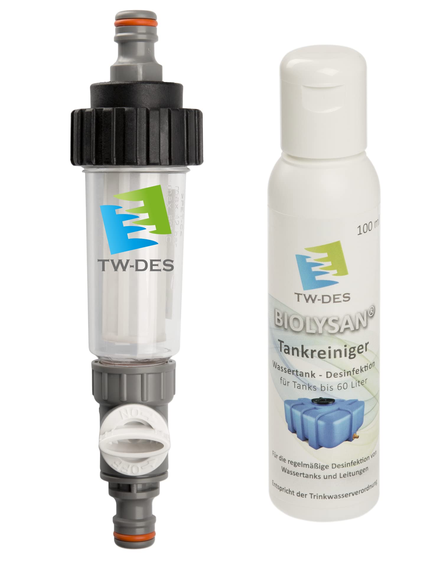 TW-DES Economy Hygieneset Befüllfilter BIOLYSAN 60l Tank