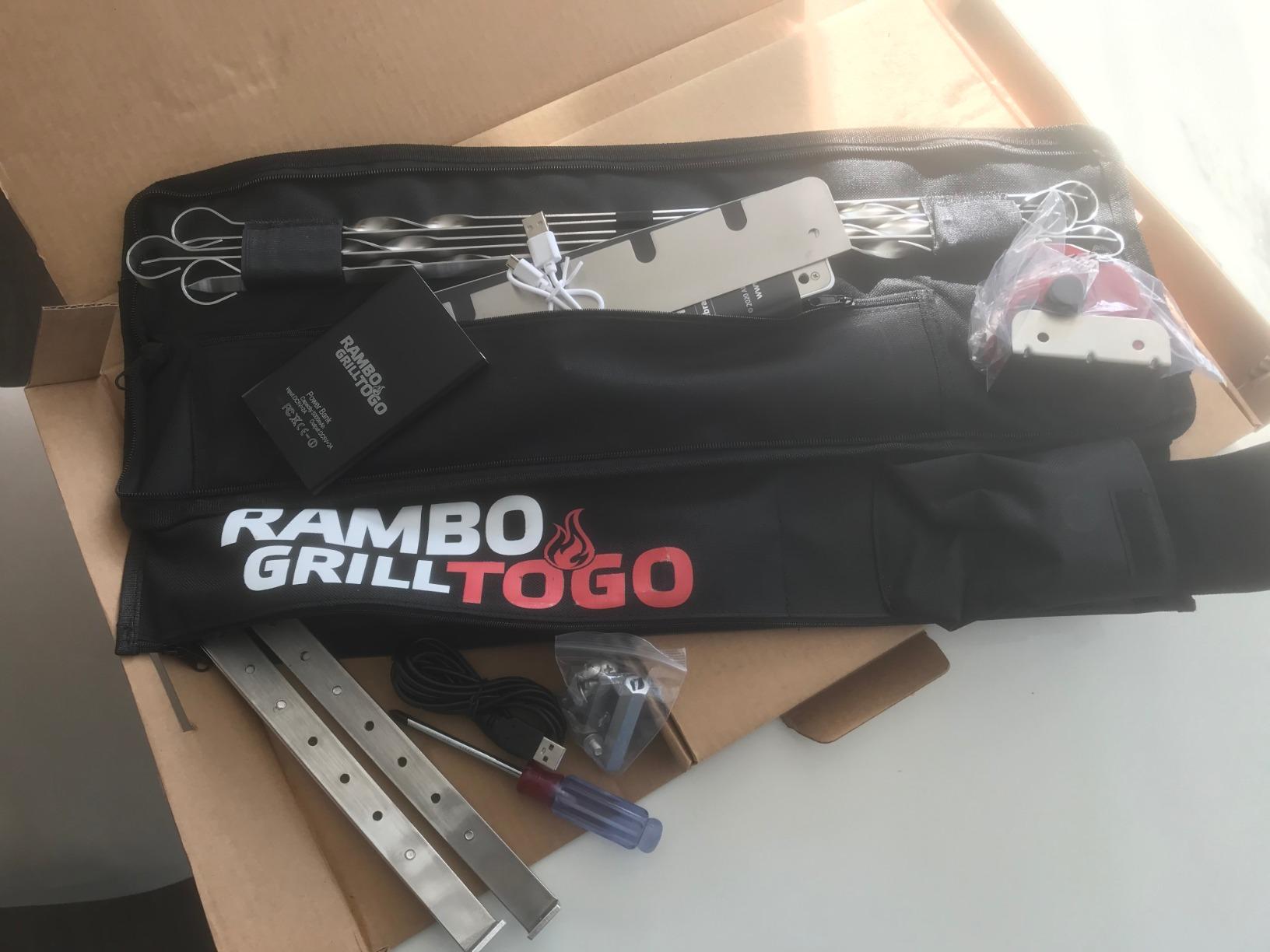 BEM Rambo ToGo Schaschlikgrill Edelstahl mit Motor Set