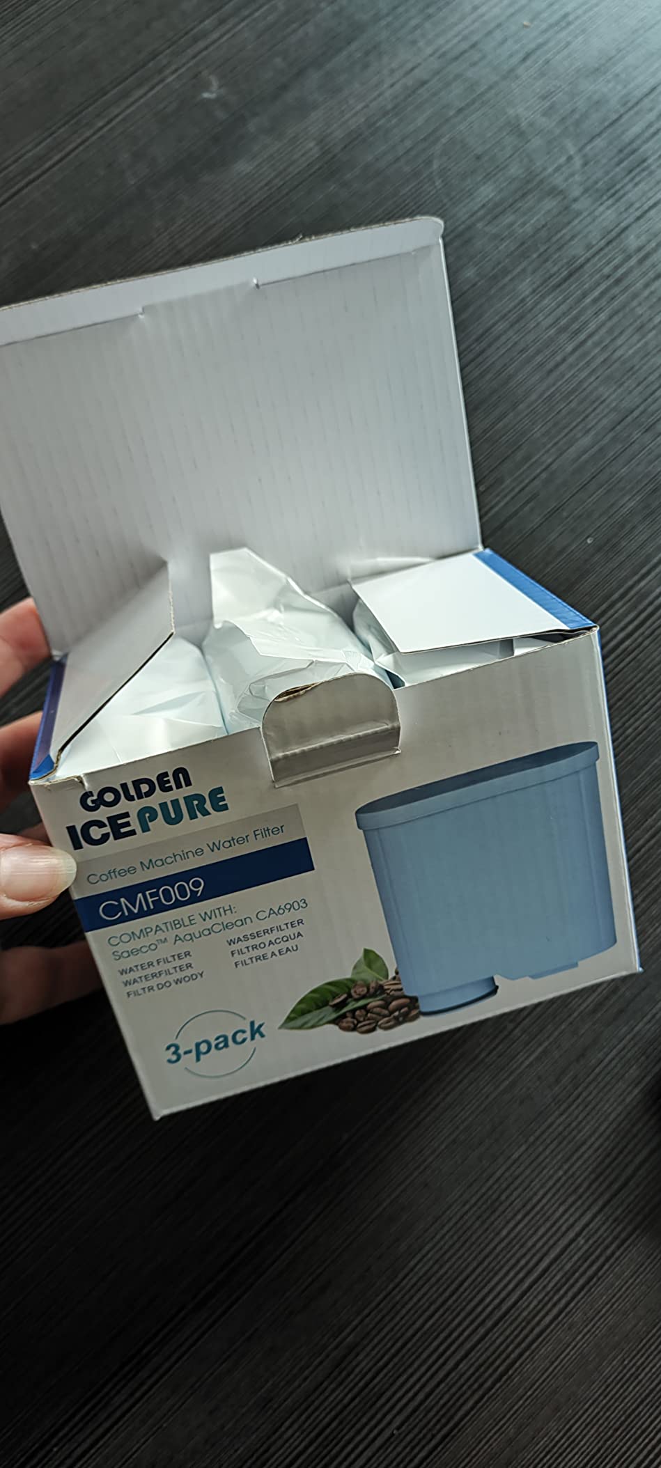 Golden IcePure Coffee Wasserfilter Philips AquaClean 3 Stück Kalkschutz