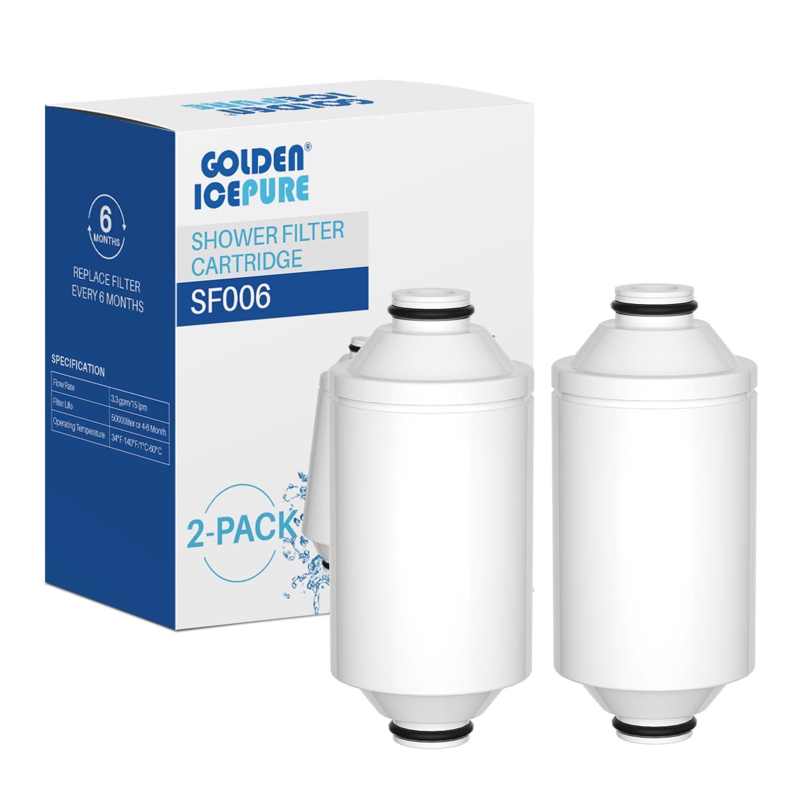 Golden IcePure Duschfilter Patrone Philips AWP175 2er Pack