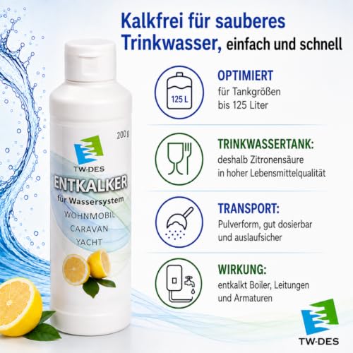 TW-DES Wasserhygiene Entkalker Zitronensäure 125 Liter