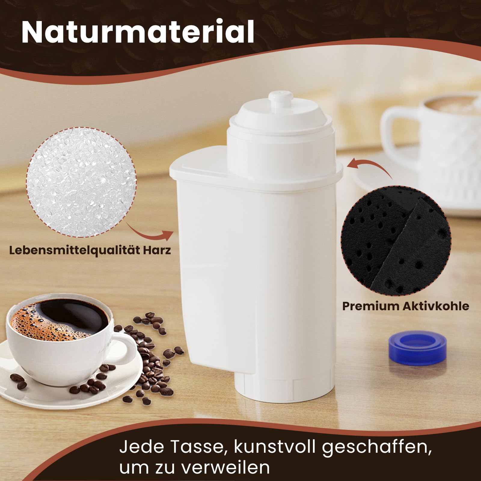 GOLDEN ICEPURE Kaffee Wasserfilter Siemens EQ 3er Pack Kalkschutz