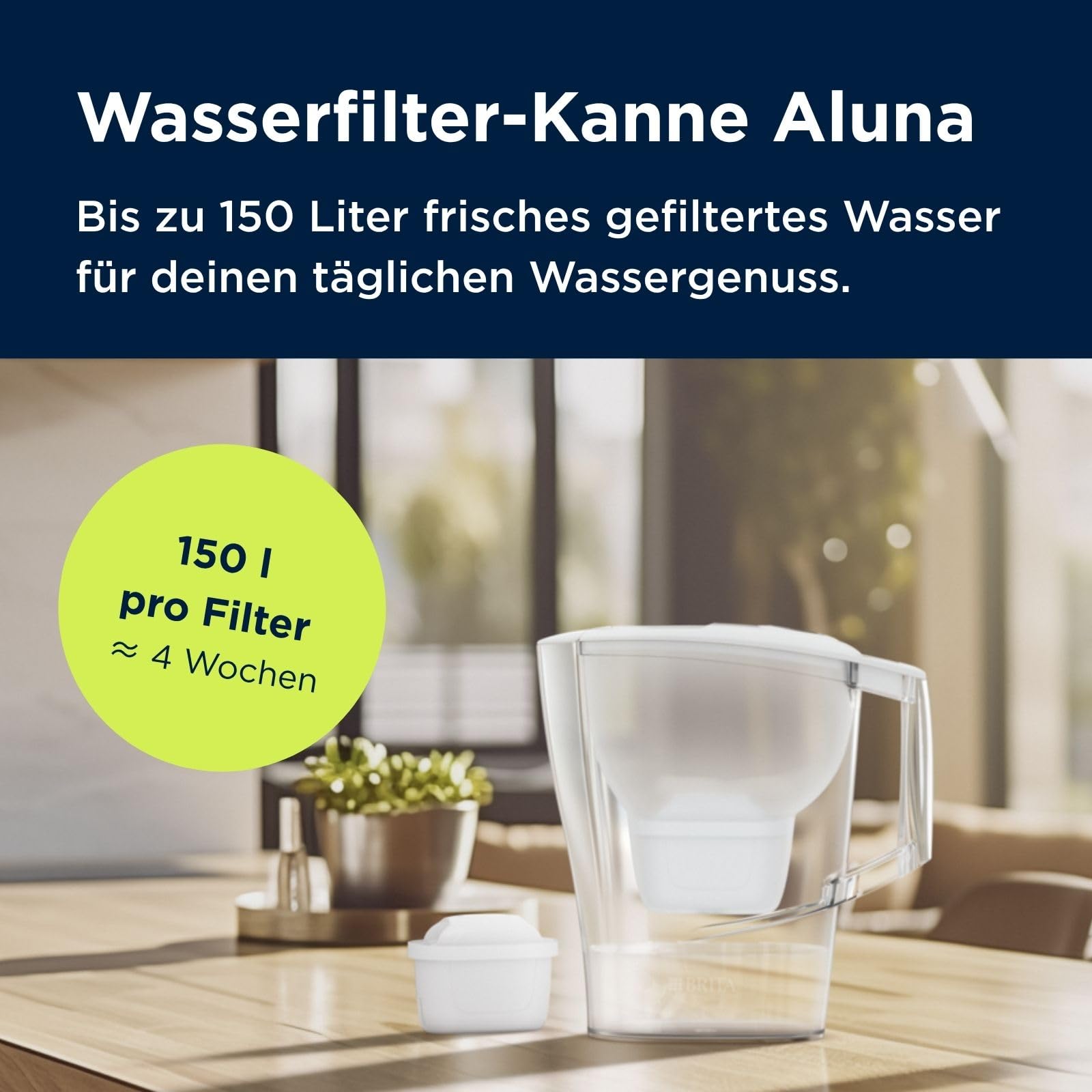 BRITA Aluna Tischwasserfilter MAXTRA 1x Pure Performance