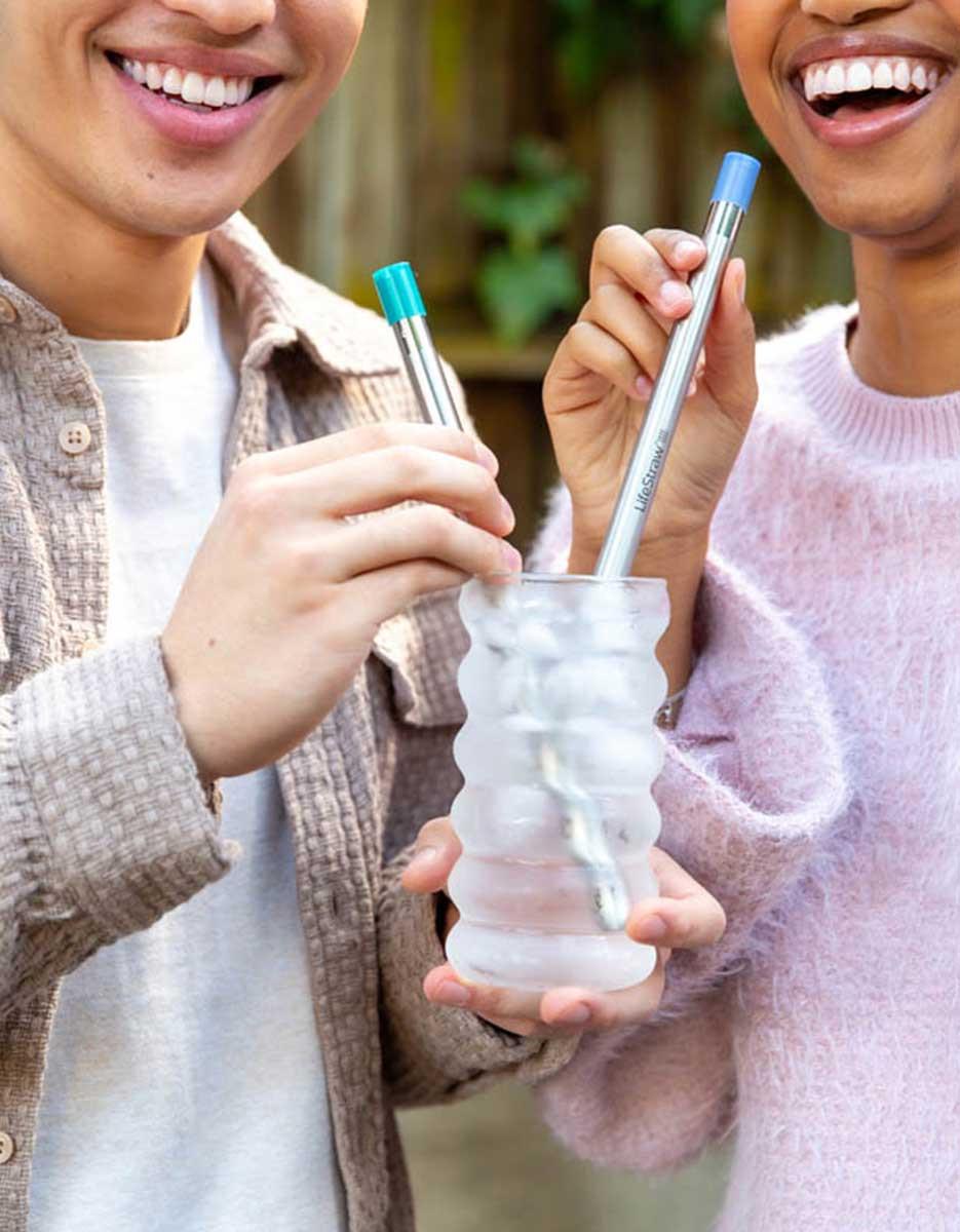 LifeStraw Sip Trinkhalm Wasserfilter Aurora mit Case Reise