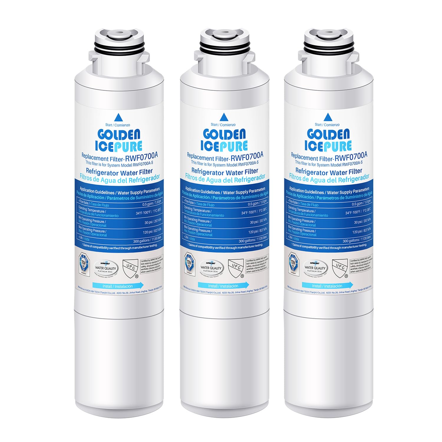 Golden IcePure DA29-00020B Kühlschrankfilter 3er Pack Chlor