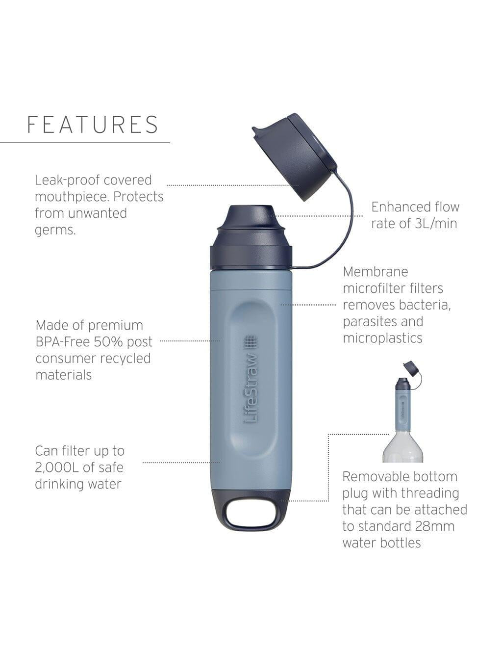 LifeStraw Peak Solo Strohhalm Wasserfilter 2000 L Outdoor Ultraleicht