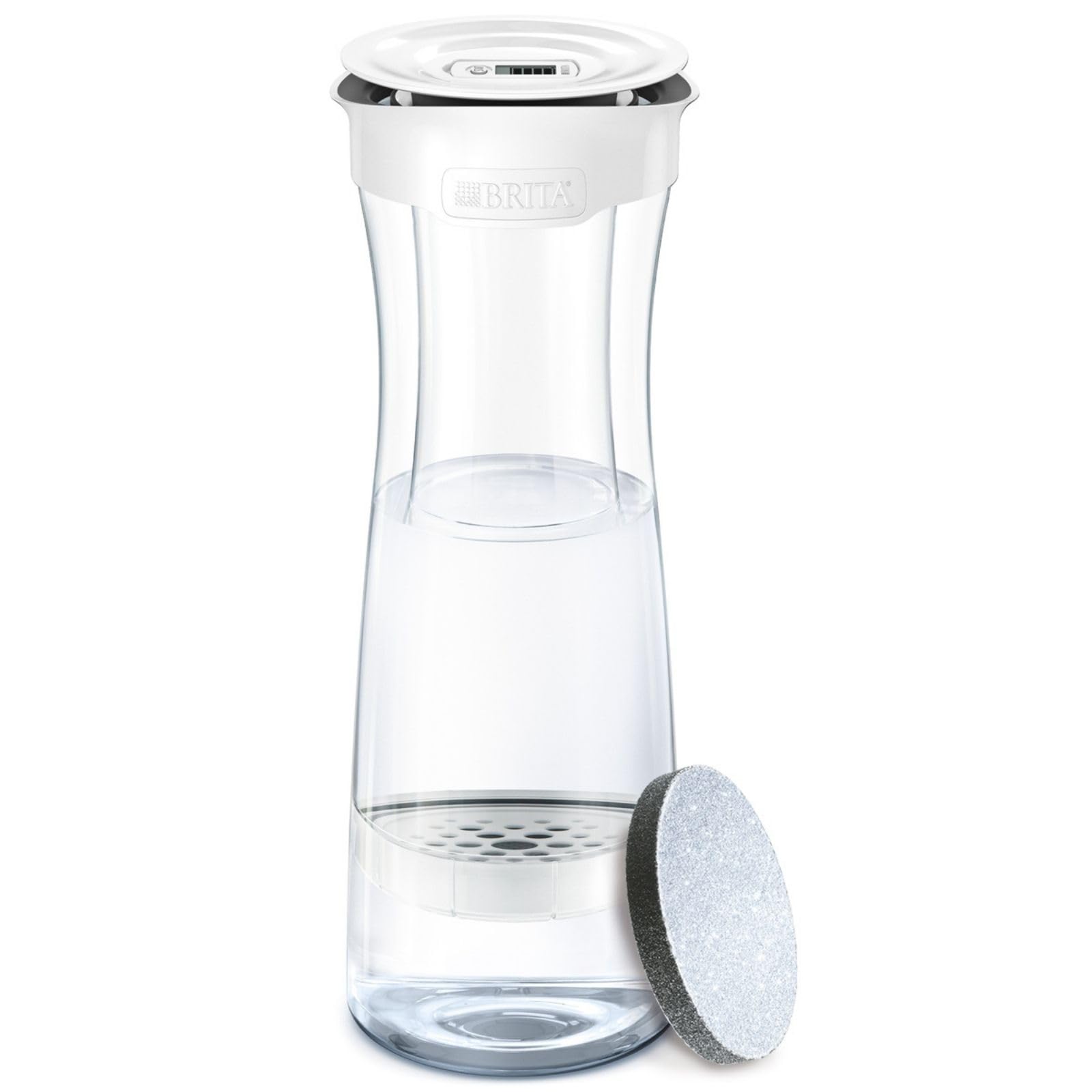 BRITA MicroDisc Filterkaraffe Weiß 1,3 Liter Chlor PFAS