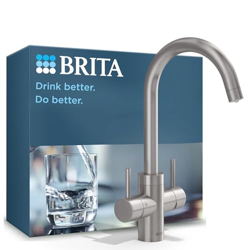 BRITA YOURCE pro select Küchenarmatur rund Edelstahl Set