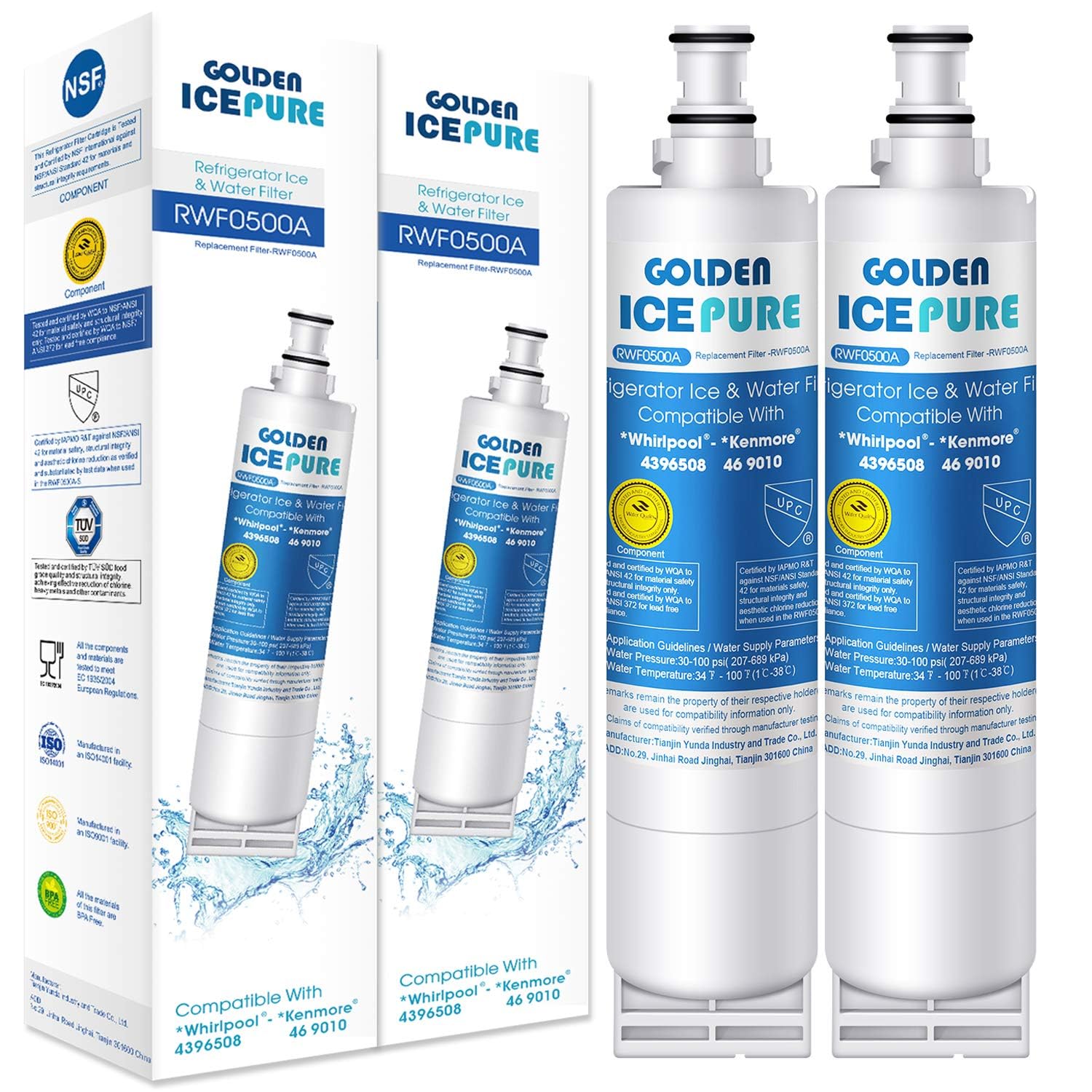 Golden IcePure Kühlschrank-Wasserfilter 4396508 2er Pack