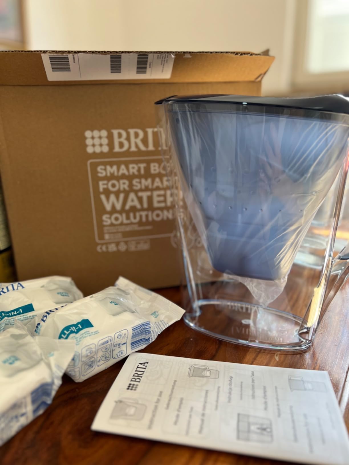 BRITA Marella Filterkanne blau + 3x MAXTRA PRO Pure Performance