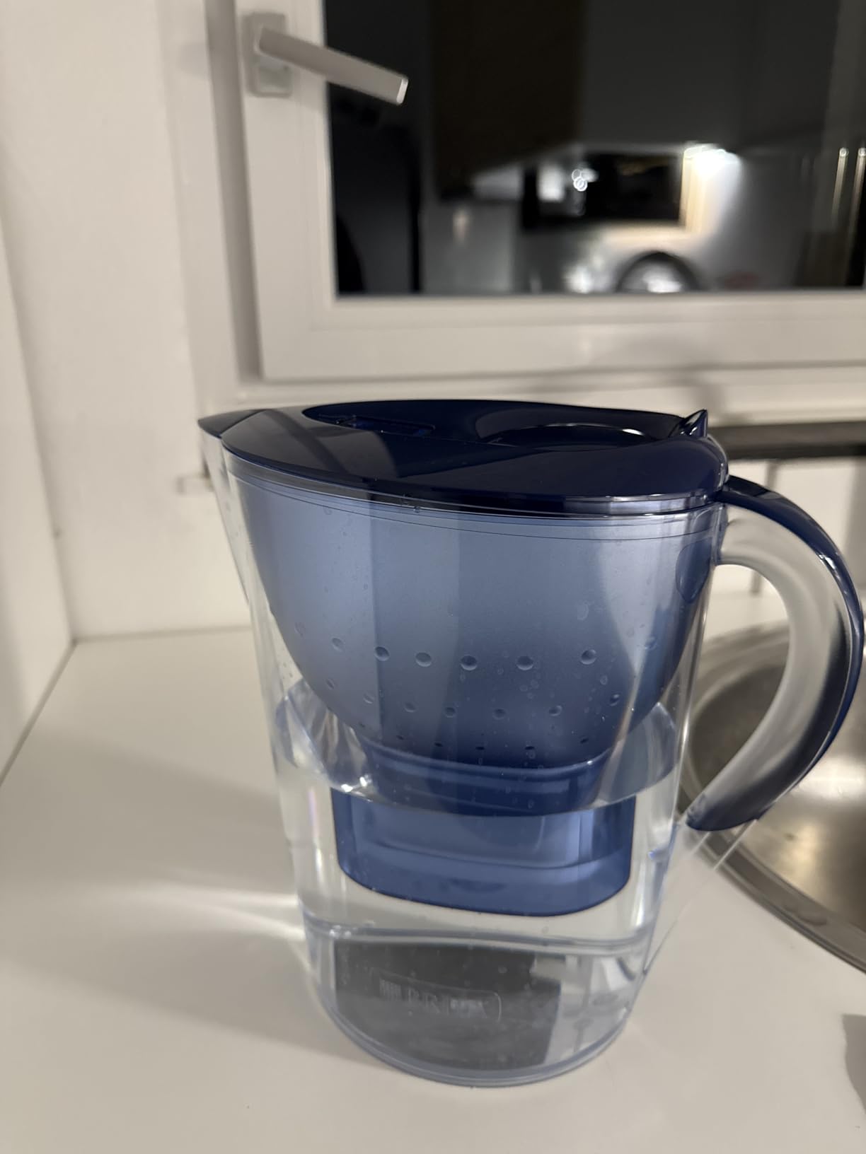 BRITA Style Essential XL Wasserfilterkanne steinblau Extra Kalkschutz