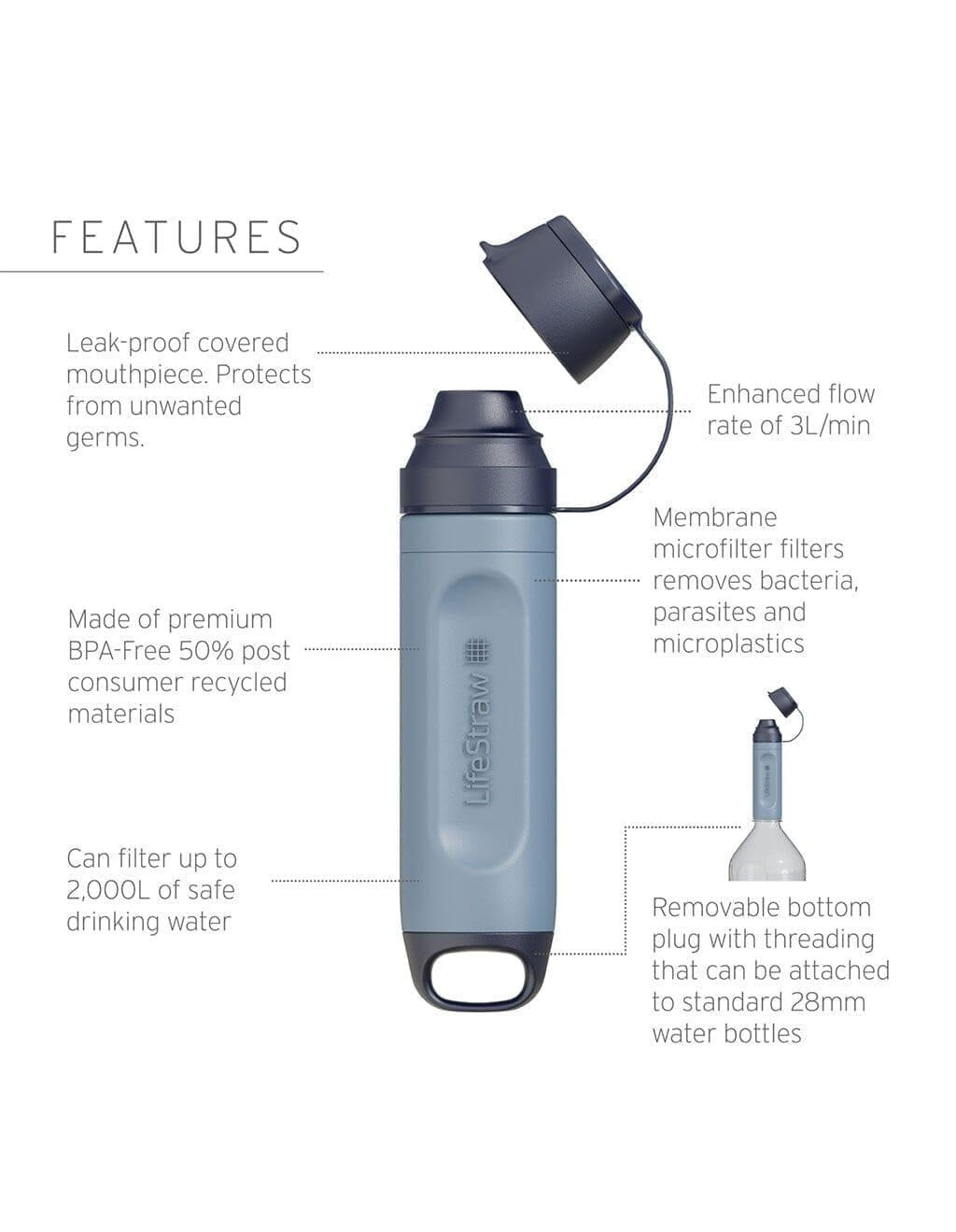 LifeStraw Peak Solo Trinkwasserfilter + Tasche 2000 L