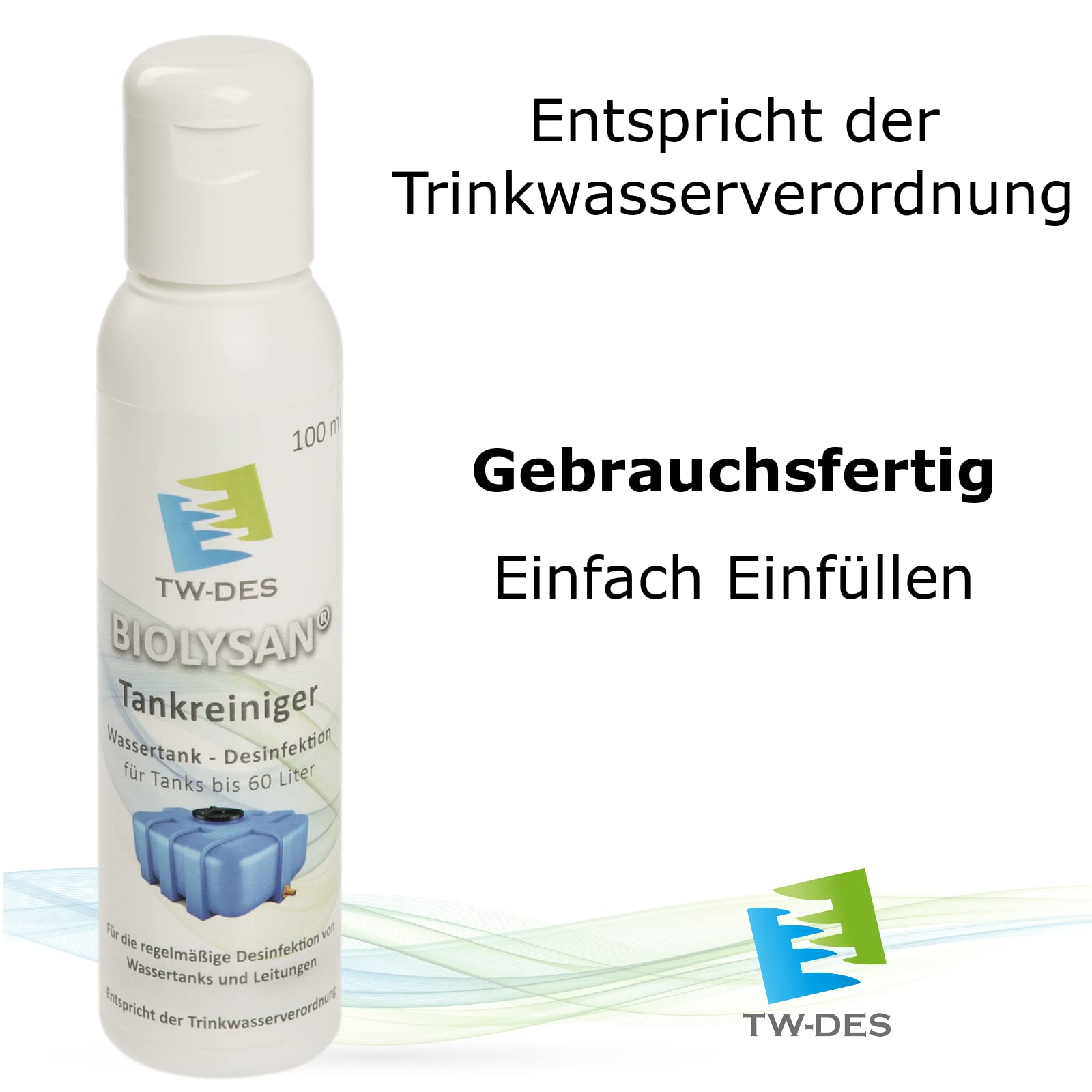 TW-DES Economy Hygieneset Befüllfilter BIOLYSAN 60l Tank