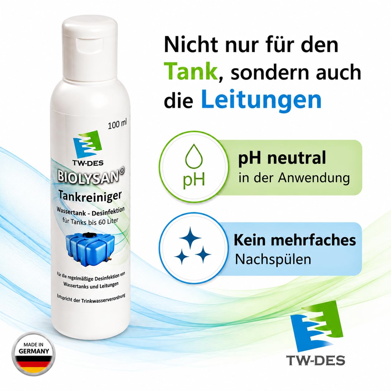 TW-DES Hygieneset Saison Wasserhygiene Tankreiniger 1000L