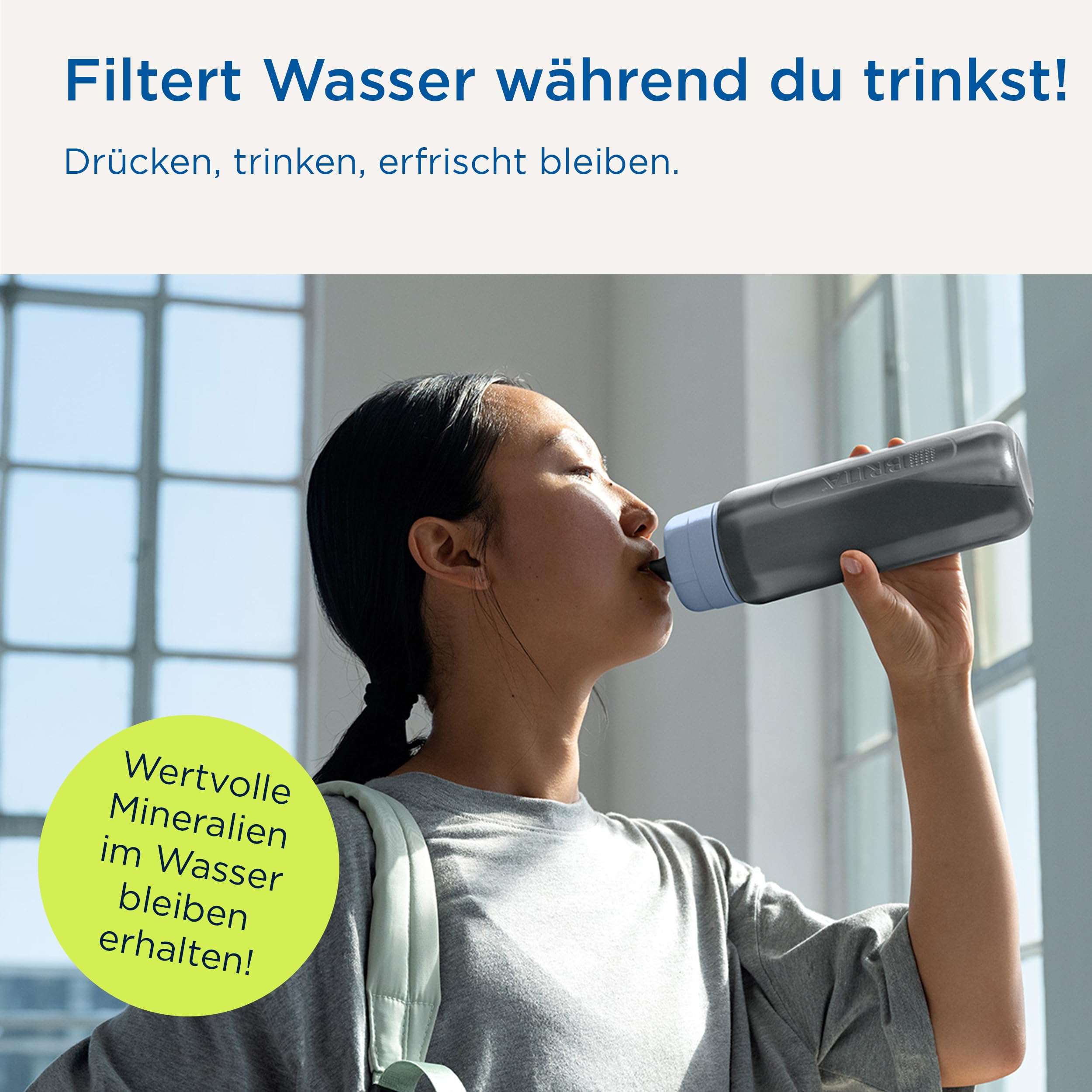 Brita MicroDisc Model Active Trinkflasche 600ml mit Chlor-Filter