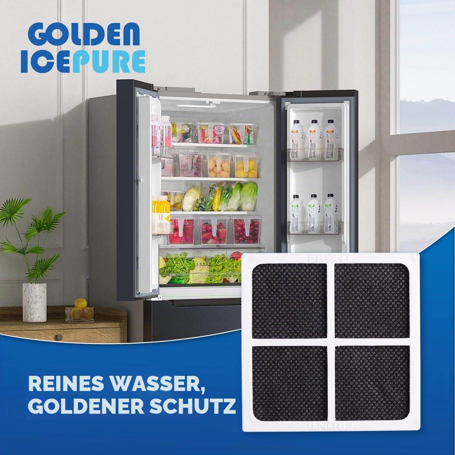 Golden IcePure LT120F Kühlschrank-Luftfilter 6er Pack Aktivkohle