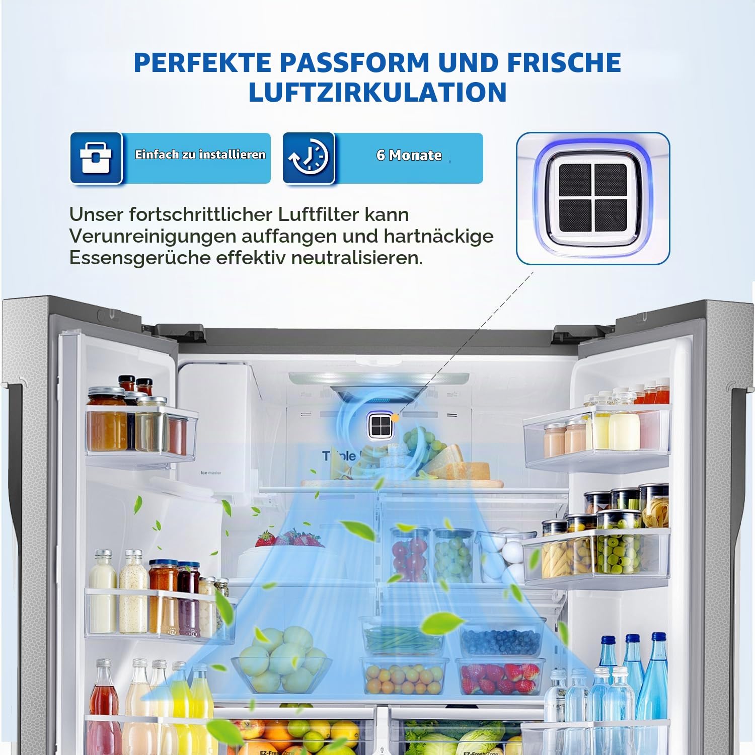 Golden IcePure LT120F Kühlschrank-Luftfilter 6er Pack Aktivkohle