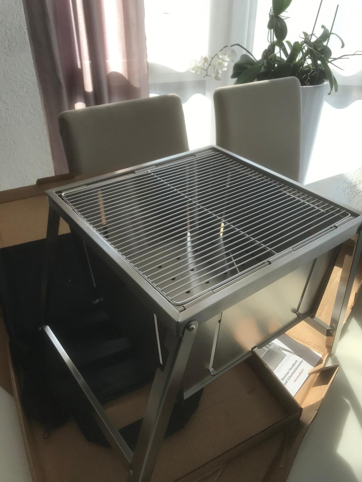 BEM Rambo ToGo Schaschlikgrill Edelstahl mit Motor Set