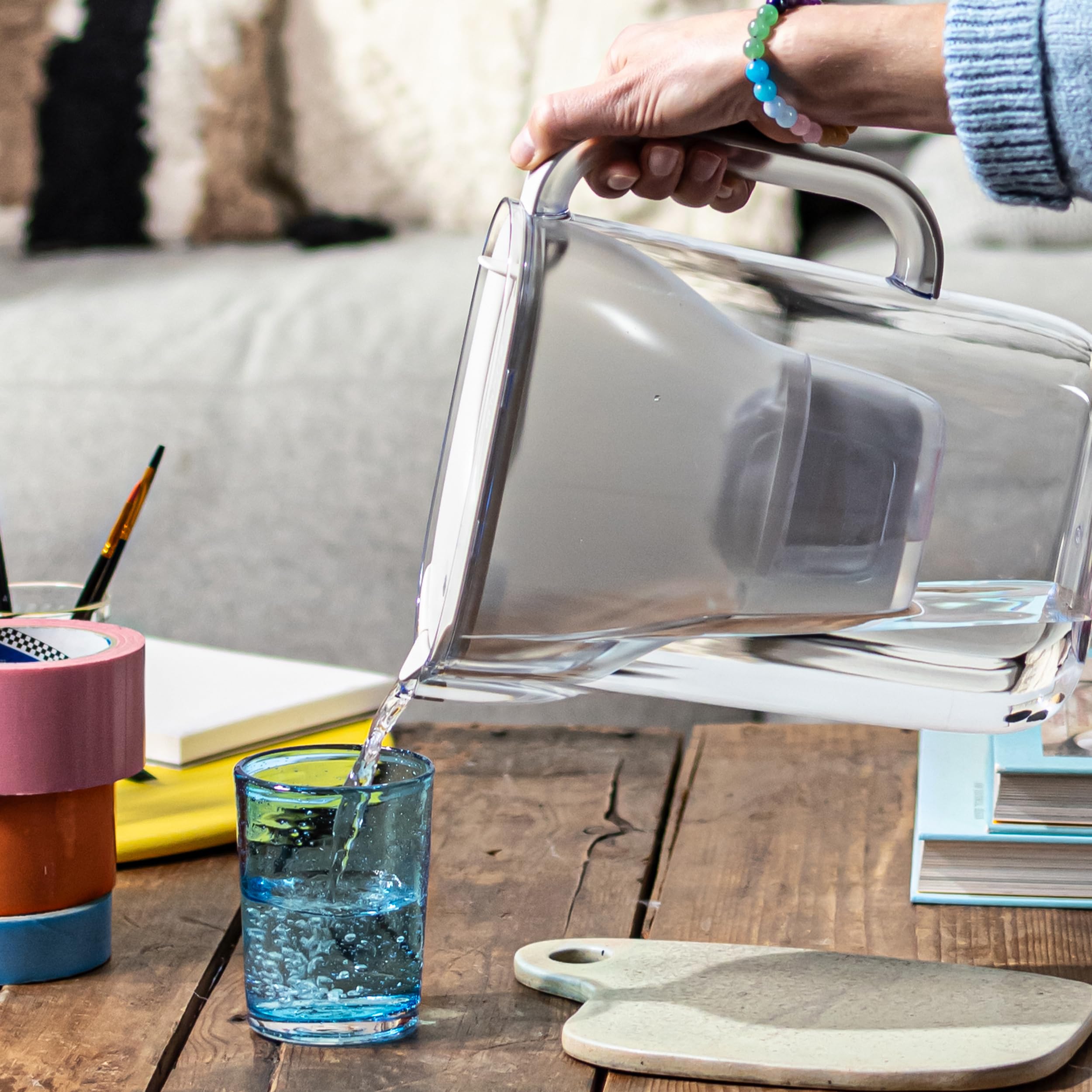 BRITA Tischwasserfilter Style Essential Sand Pure Performance Kanne