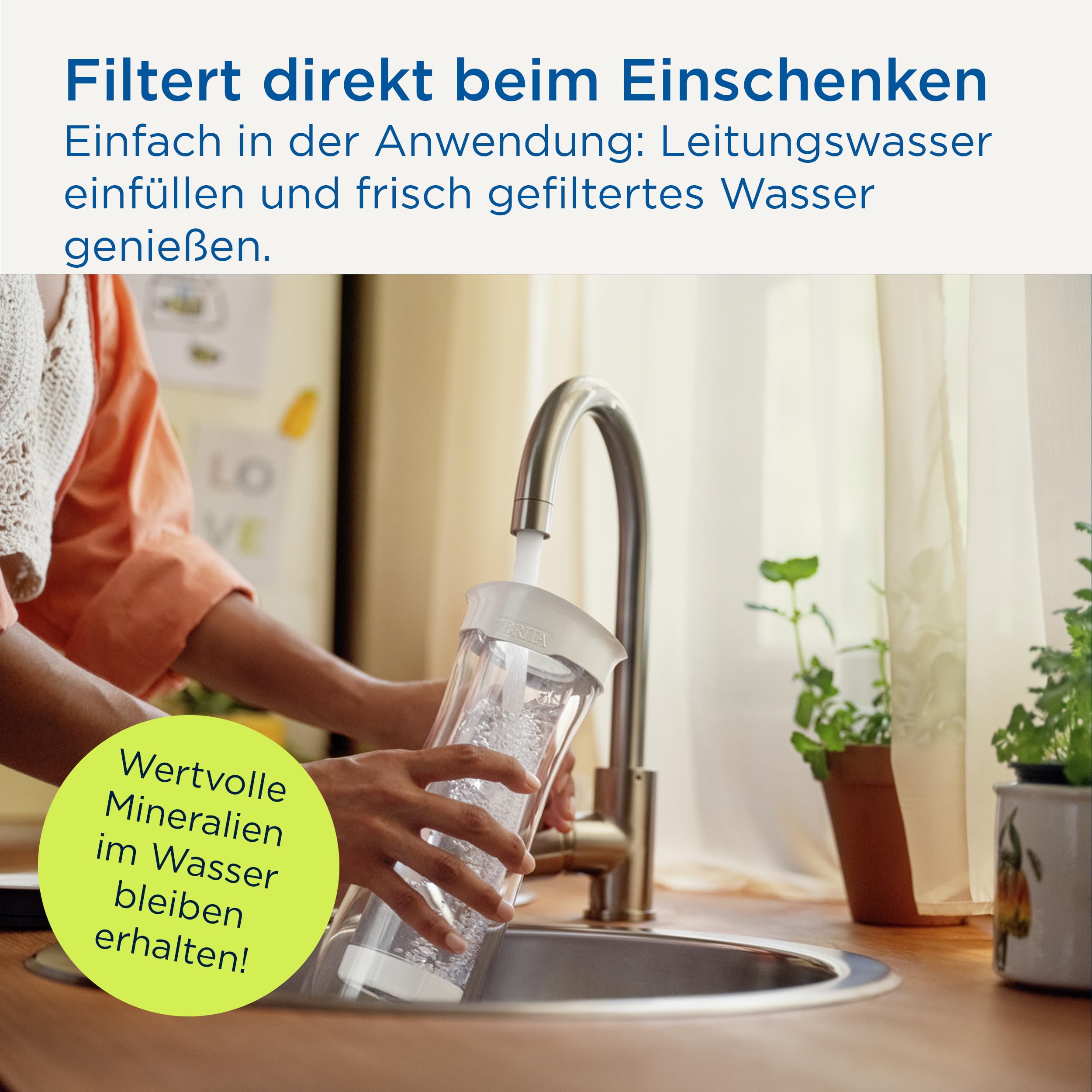 BRITA MicroDisc Filterkaraffe Weiß 1,3 Liter Chlor PFAS