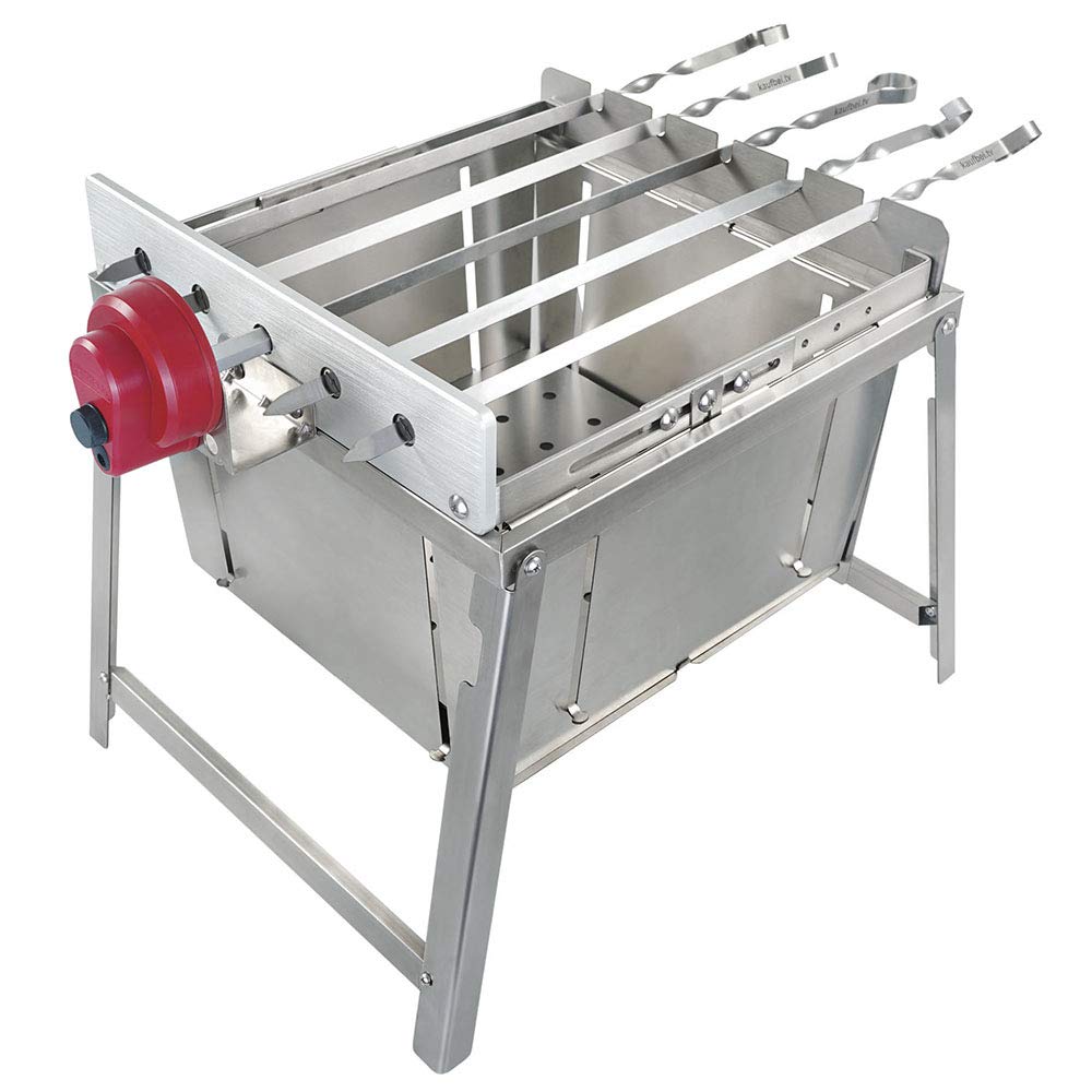 BEM Rambo ToGo Schaschlikgrill Edelstahl mit Motor Set