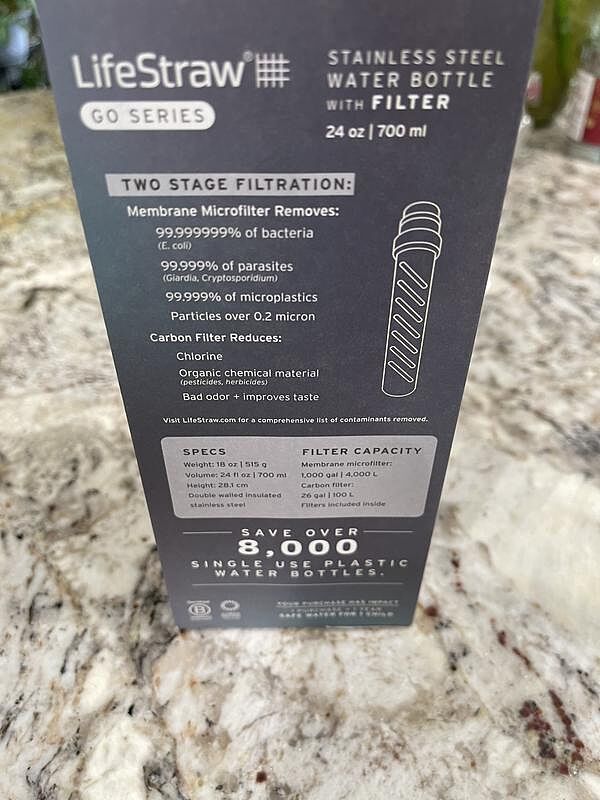 LifeStraw Go Series Starter Pack 6 Monate Filterflasche 1L