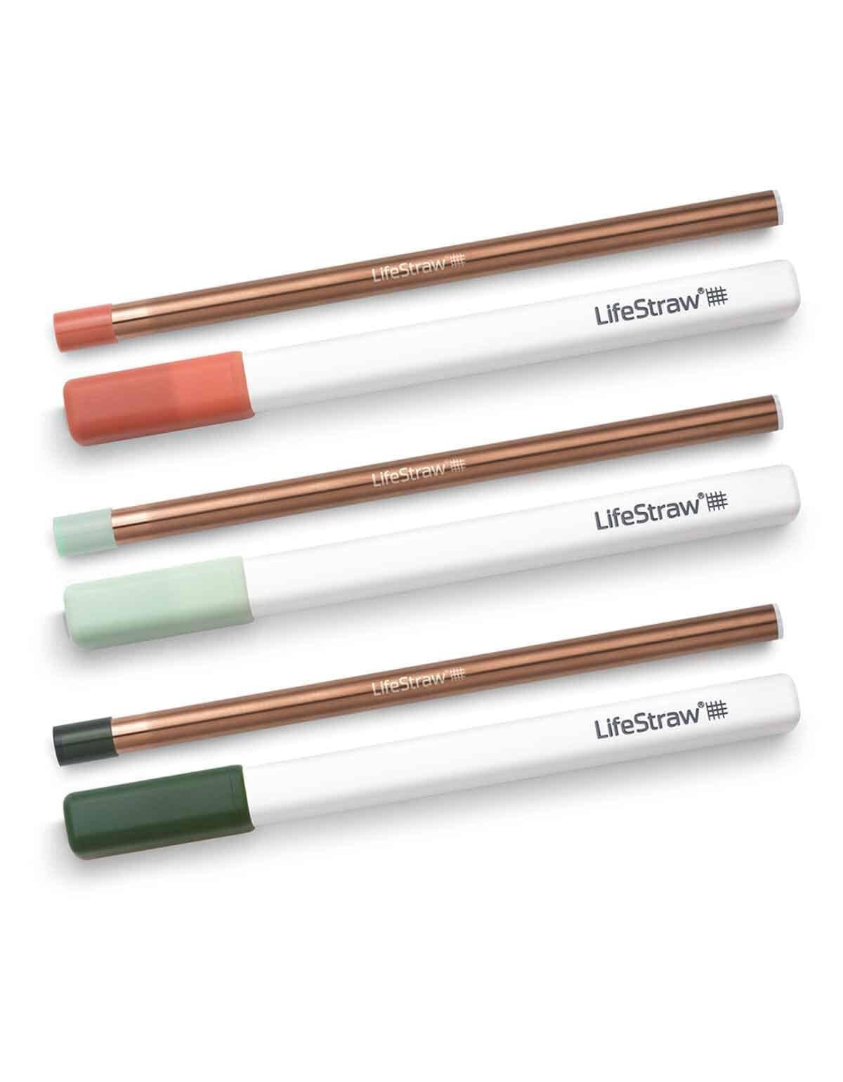 LifeStraw Sip Trinkhalm Wasserfilter 3-Pack mit Case Copper