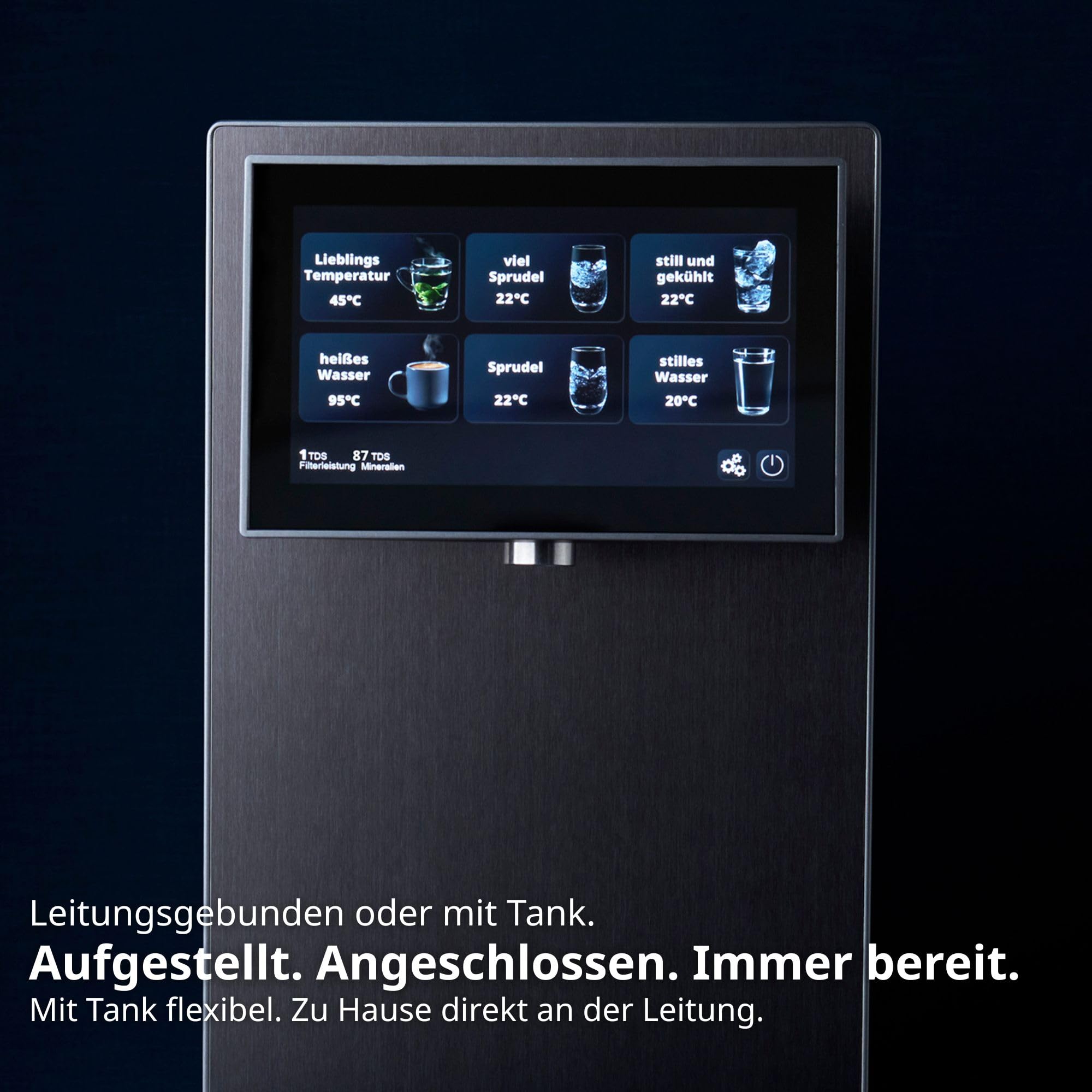 OsmoFresh Fusion Pro 2 Osmoseanlage Metallic Grey Sprudel Heiß