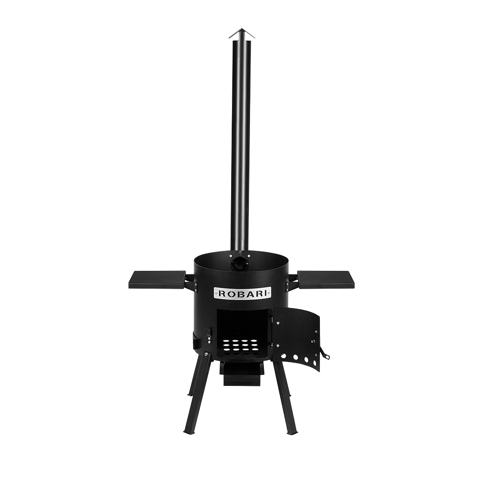 BEM Feuerofen 40 cm für Kasan 12-15 L schwarz 2 Ablagen