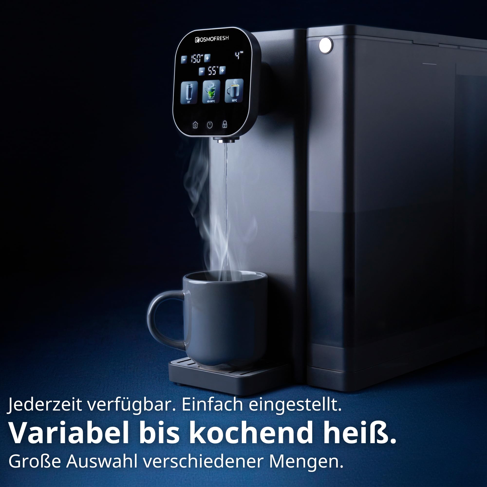 OsmoFresh Fusion Air Auftisch-Osmoseanlage 4,7L mit Heißwasser