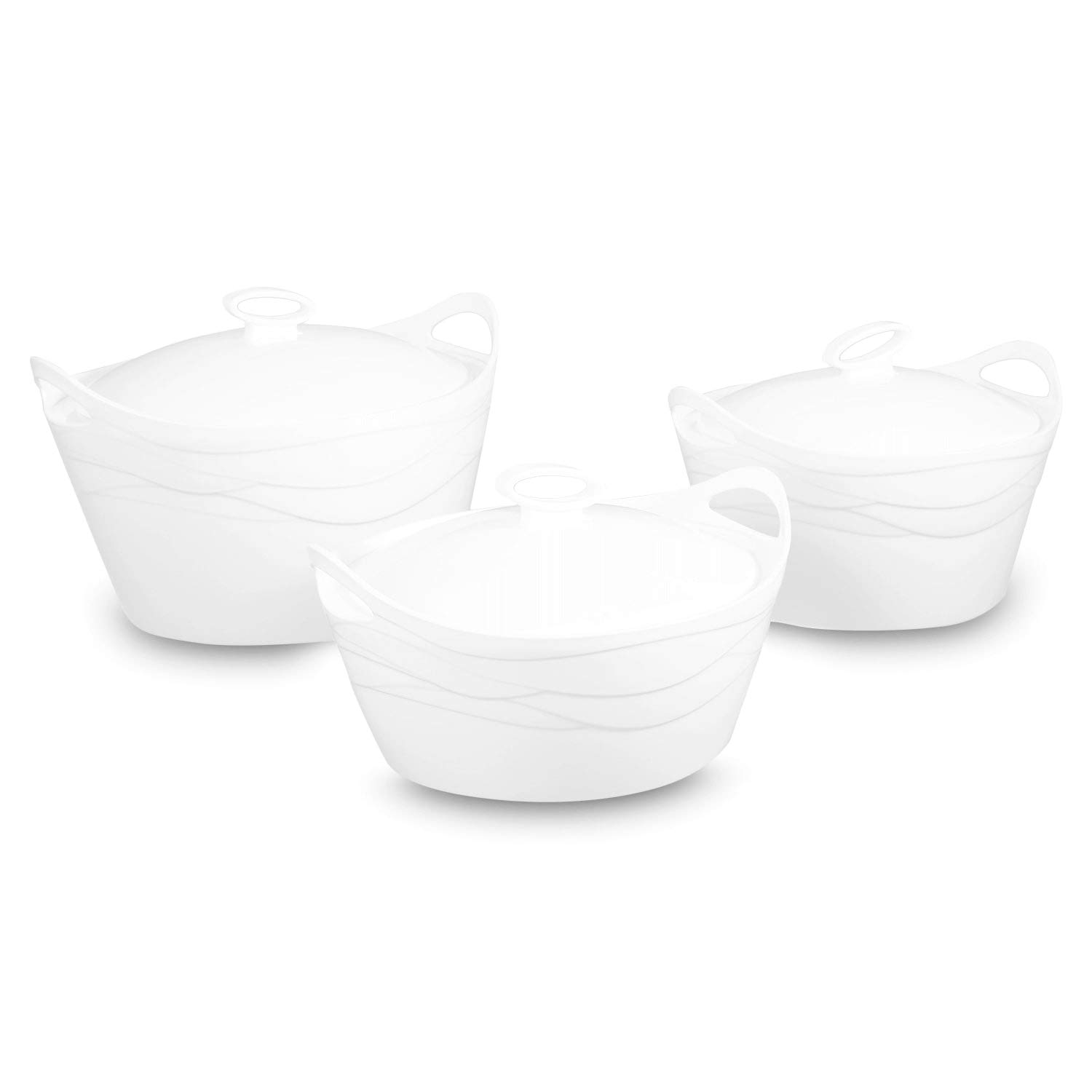 BEM Thermoschüssel 3er Set 5L Edelstahl Warmhalte-Schüssel