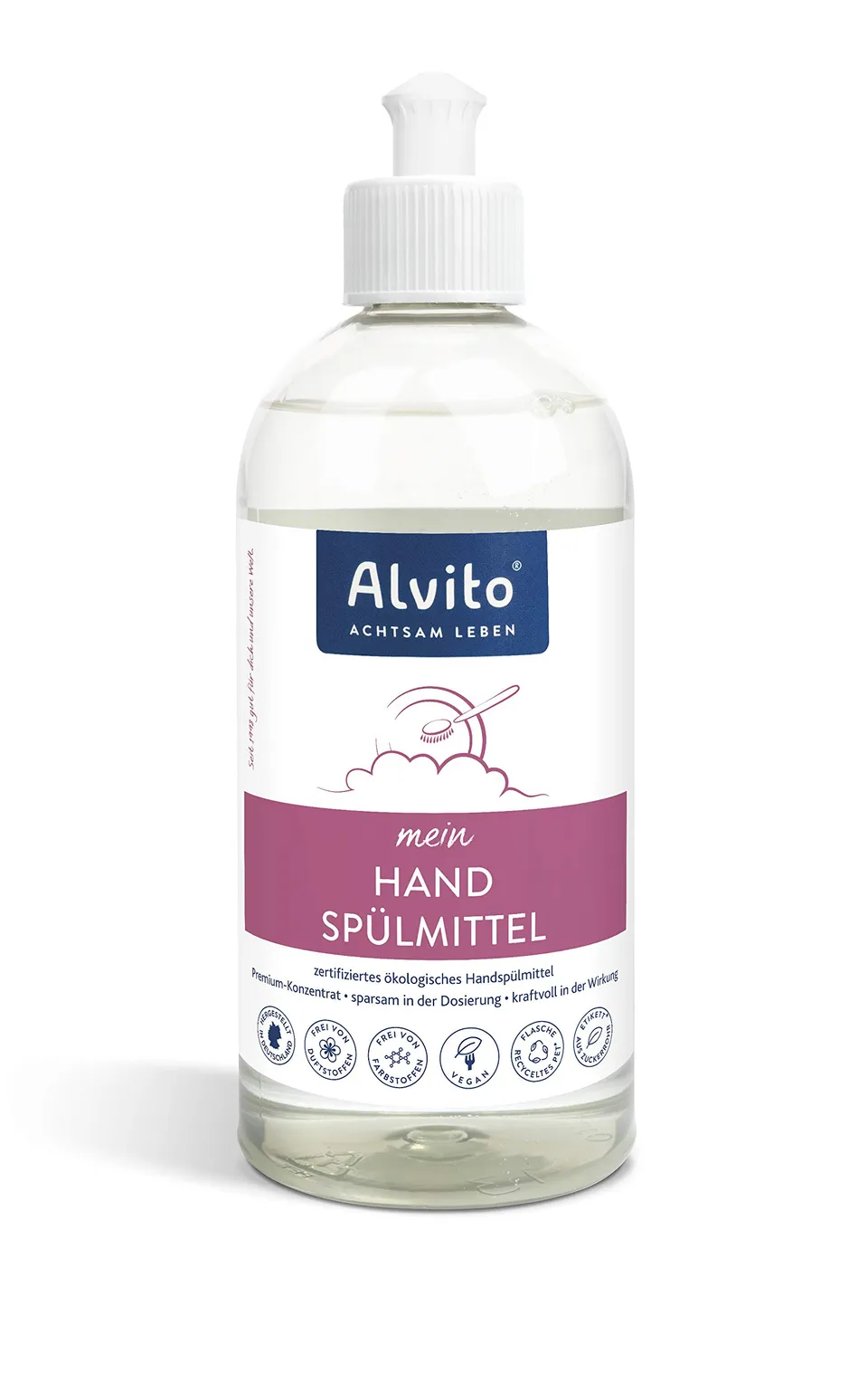 Alvito Handspülmittel 500ml vegan ohne Duftstoffe Pflanzentenside