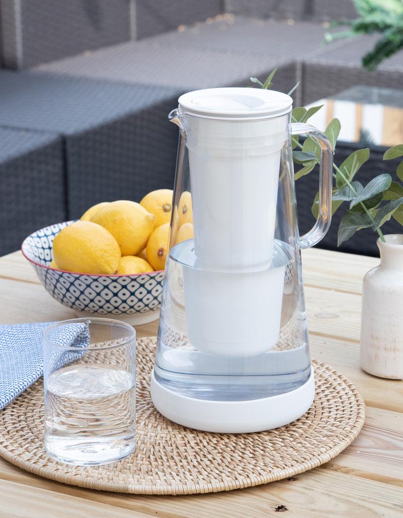LifeStraw Home 7-Cup Glass Filterkanne White mit Bakterienfilter