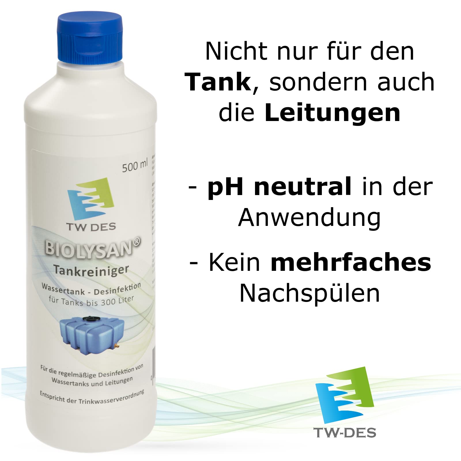 TW-DES BIOLYSAN Tankreiniger 500ml Trinkwasser-Desinfektion Wohnmobil