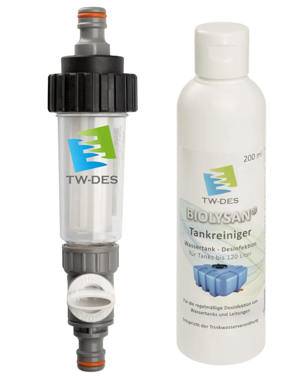 TW-DES Befüllfilter Economy BIOLYSAN Tankreiniger 120L Set