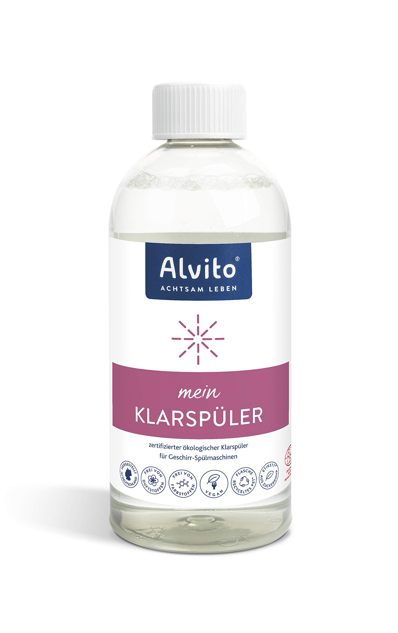 Alvito Spülsystem Klarspüler Spülmaschine 500 ml vegan ohne Duftstoffe