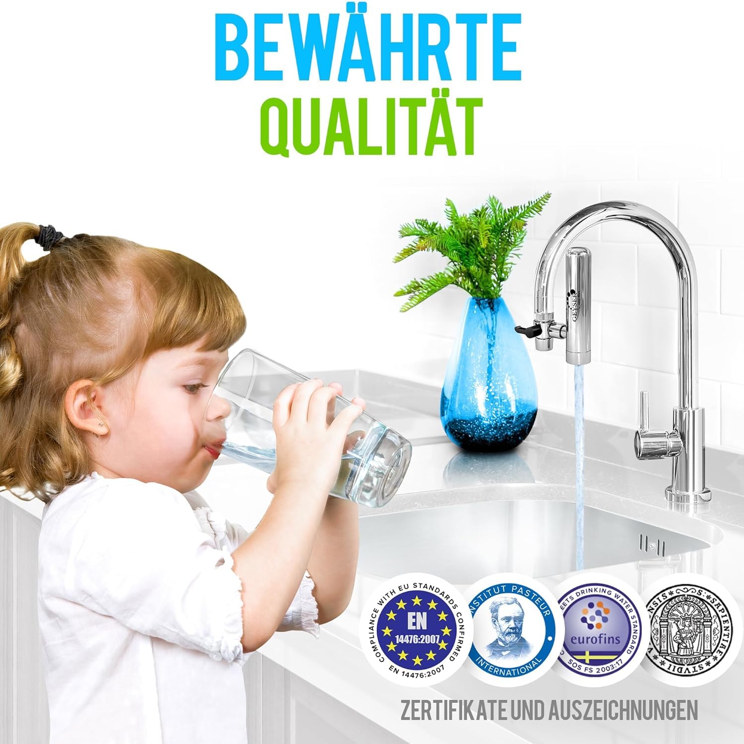 Geyser Euro Wasserhahnfilter System +1 Kartusche Aragon