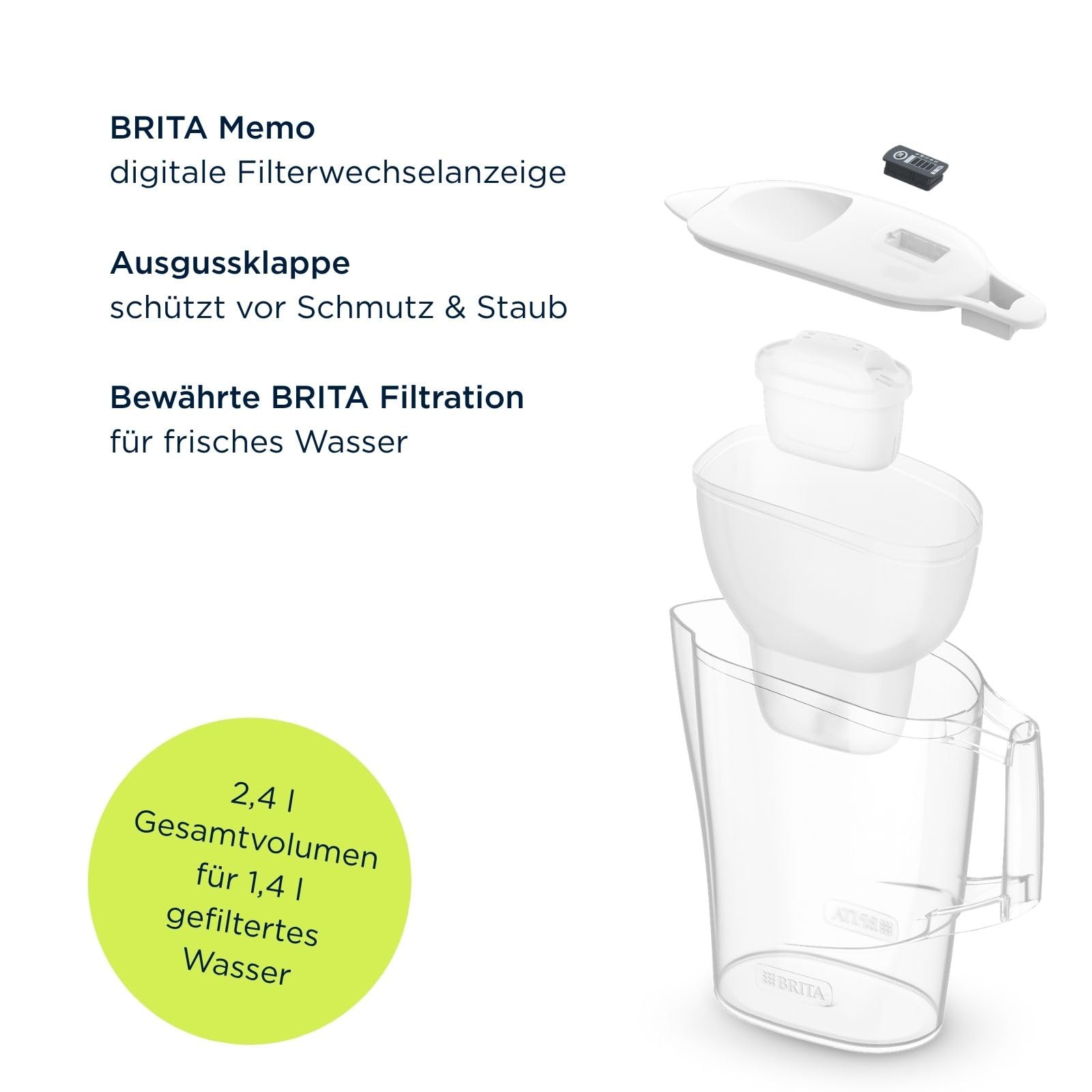 BRITA Aluna Tischwasserfilter MAXTRA 1x Pure Performance