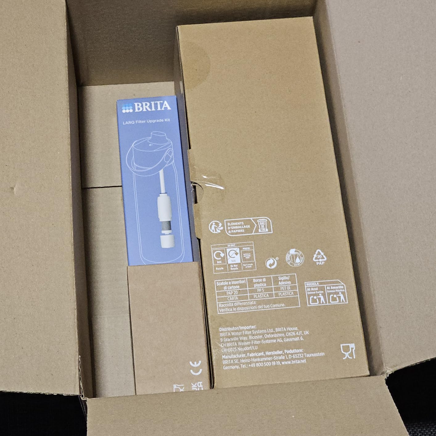 Brita MicroDisc LARQ iQ Trinkflasche 1000 ml schwarz Filter