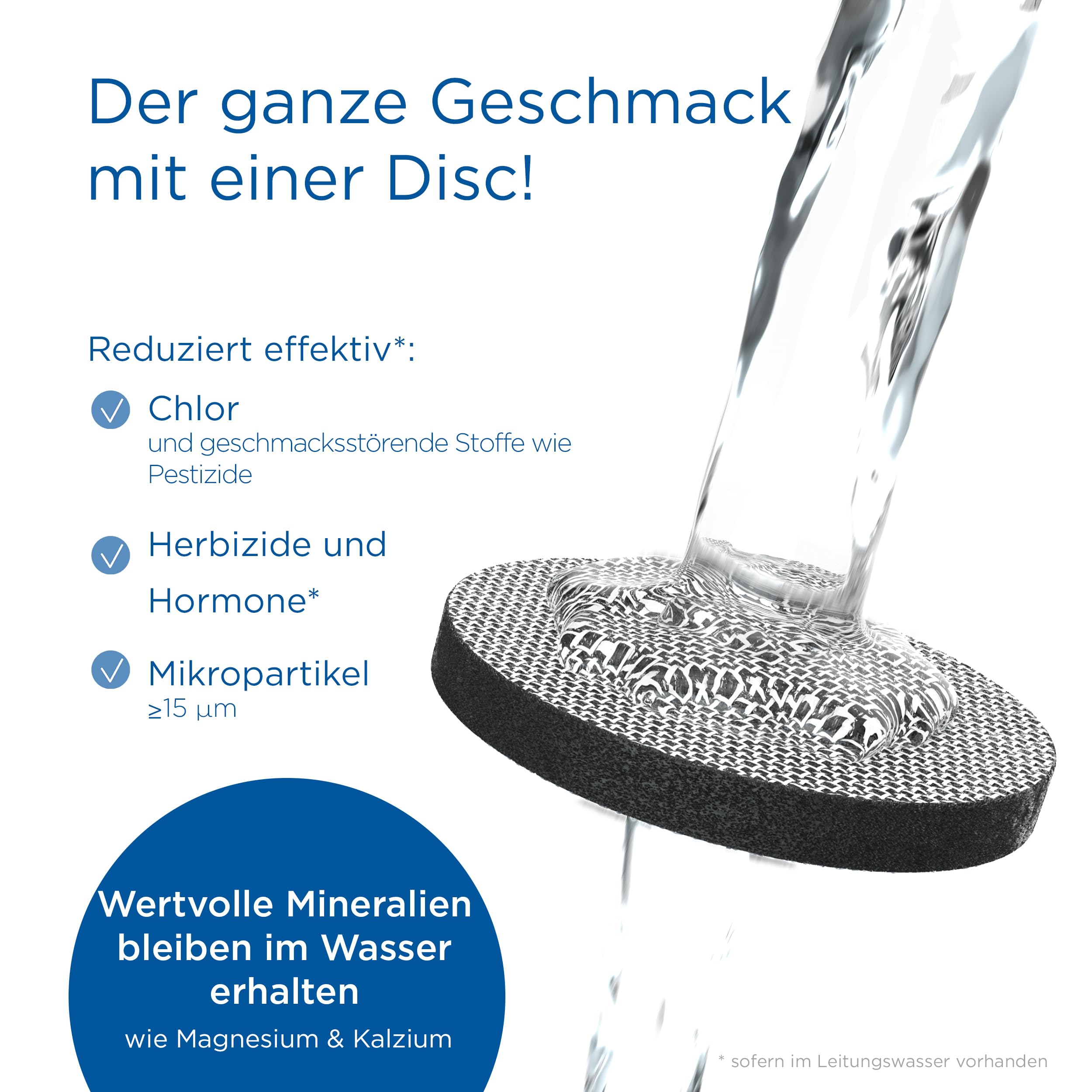 BRITA MicroDisc Vital Wasserflasche 600ml 2x Filter Chlor