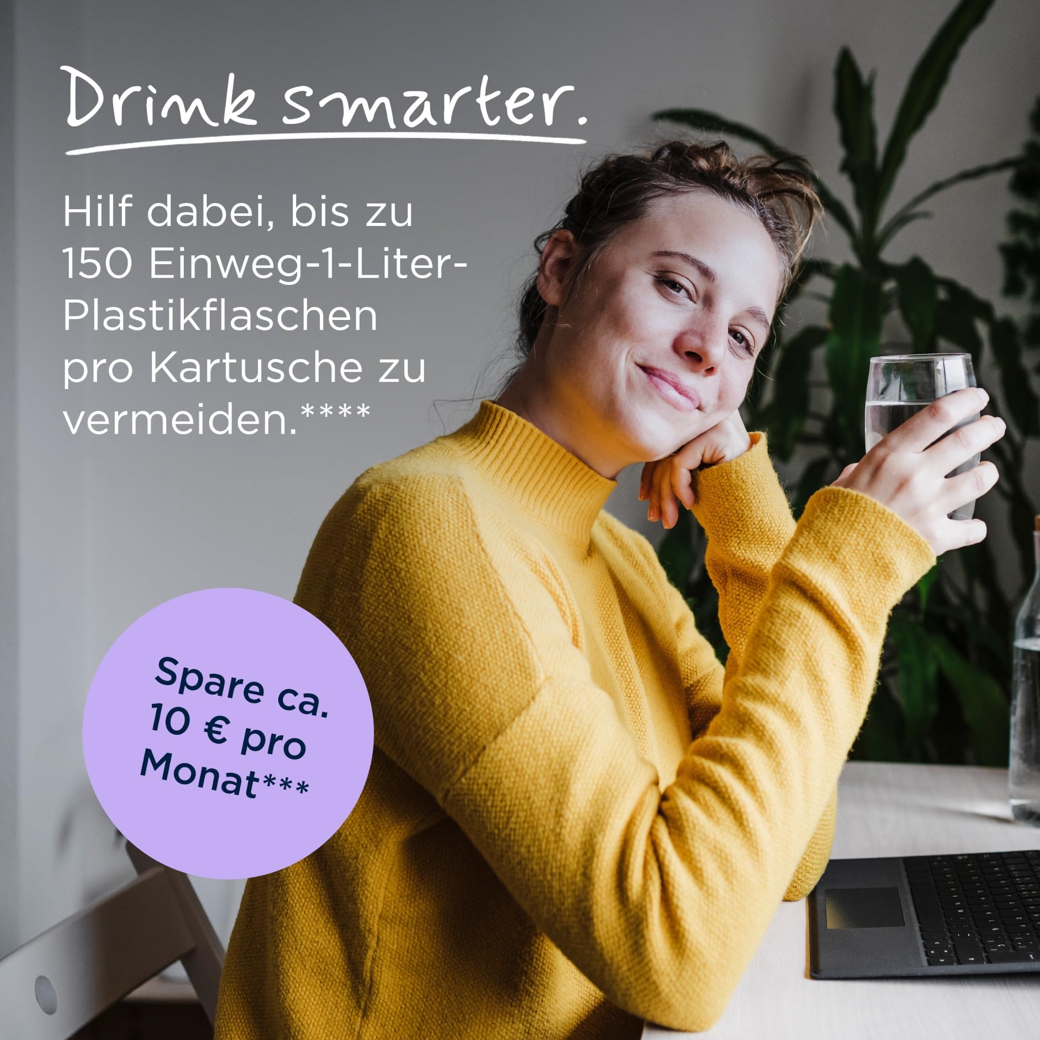 BRITA Marella Tischwasserfilter Weiß Pure Performance Chlor