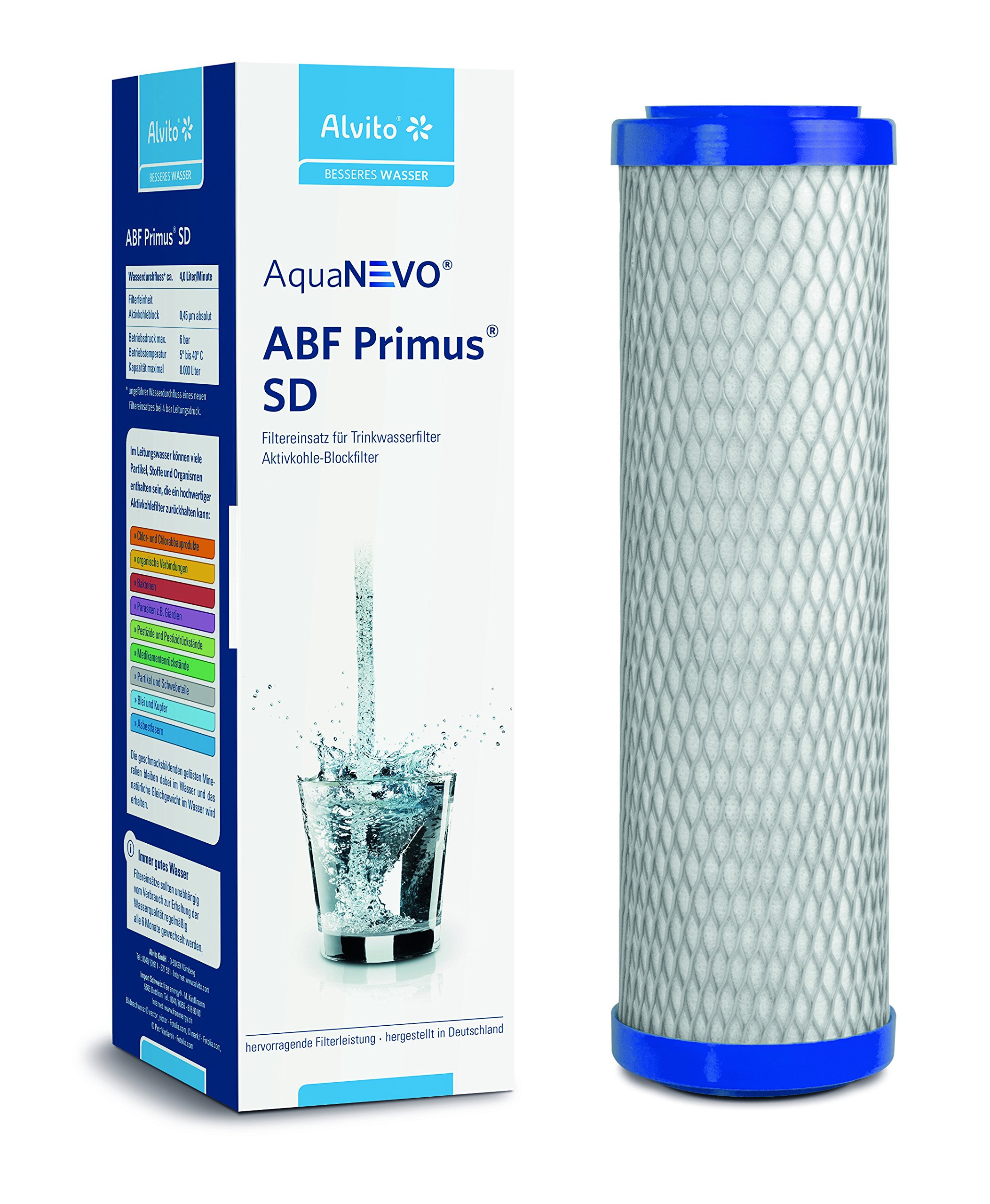 Alvito Filterkartuschen Primus SD Ersatzfilter Aktivkohle