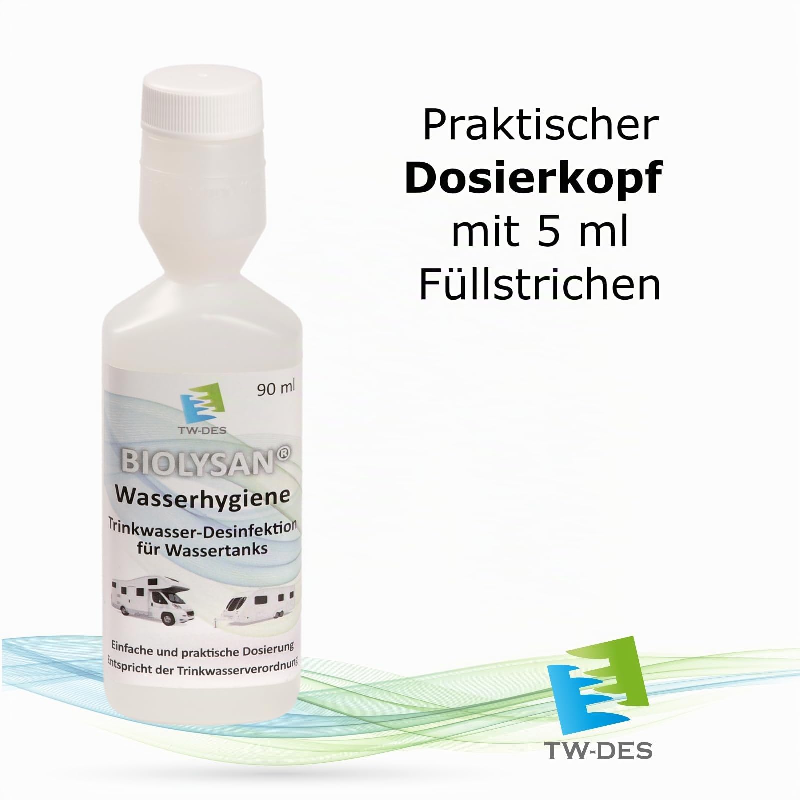 TW-DES Wasserhygiene 90ml Wohnmobil Boot Desinfektion chlorfrei