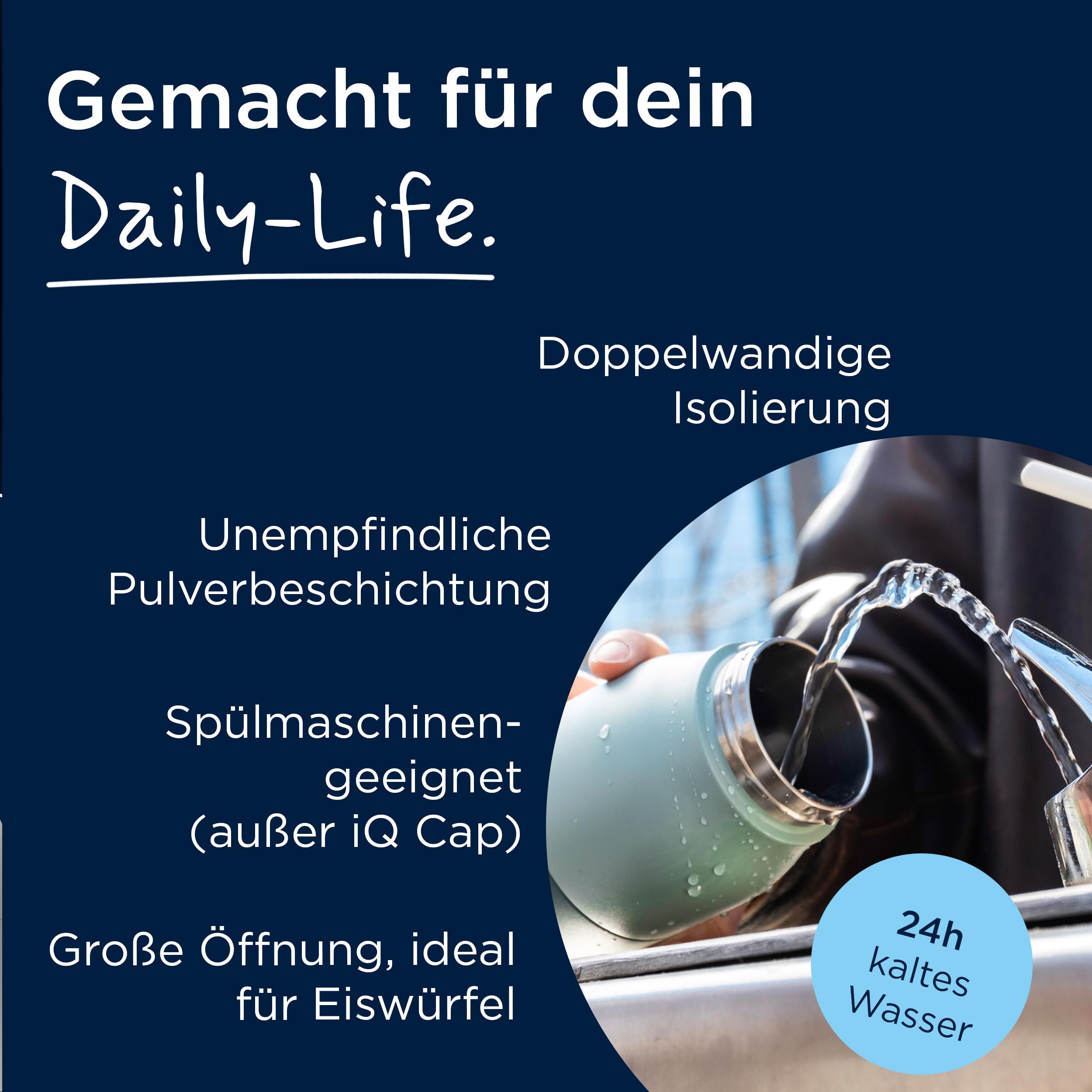 Brita MicroDisc LARQ iQ Trinkflasche 1000 ml schwarz Filter