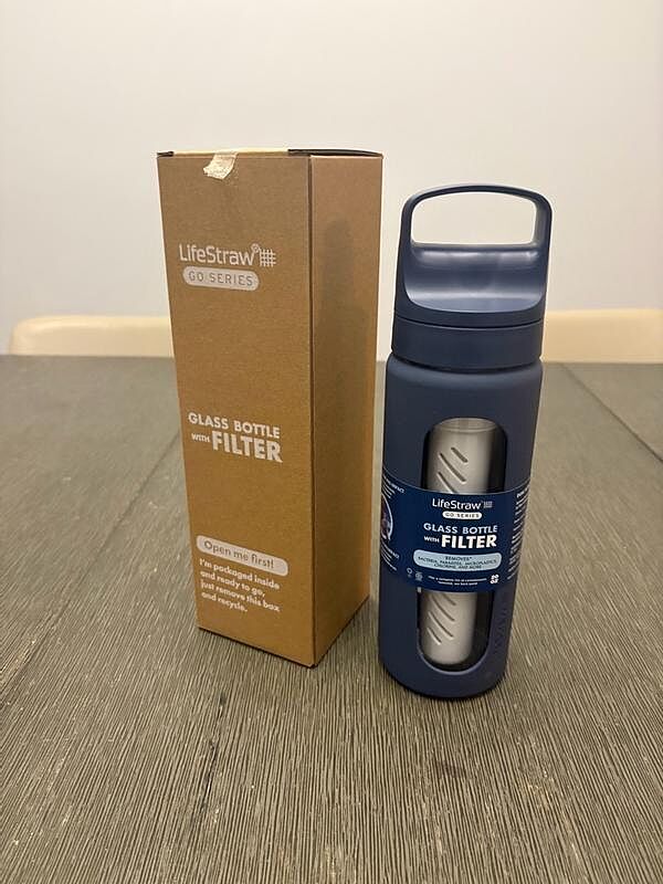 LifeStraw Go Series Glas Trinkflasche 591 ml Icelandic Blue