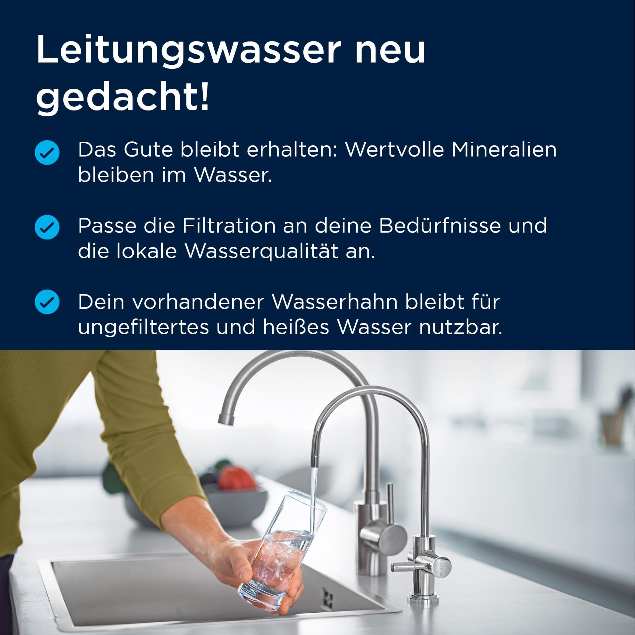 BRITA mypure P1 Wasserhahn-Filtersystem P1000 Kalkschutz