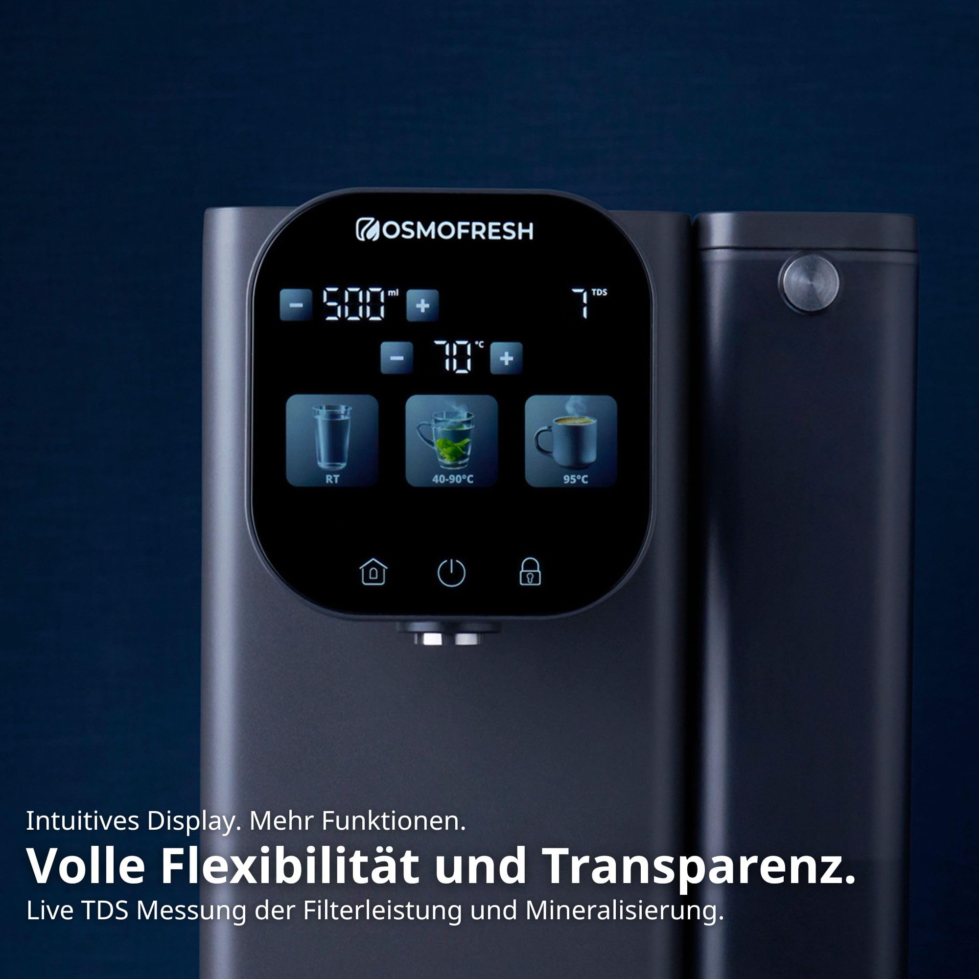 OsmoFresh Fusion Air Auftisch-Osmoseanlage 4,7L mit Heißwasser