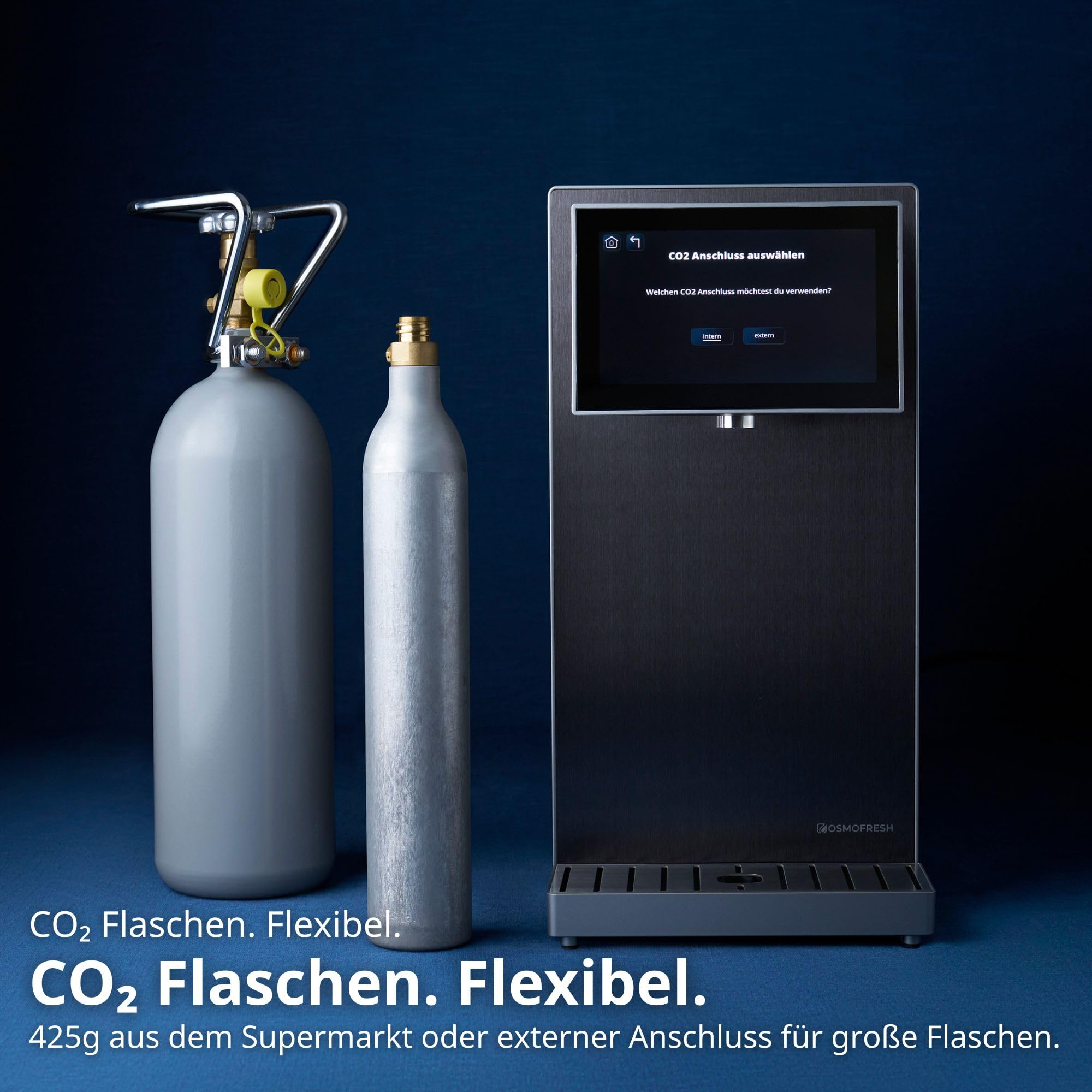 OsmoFresh Fusion Pro 2 Osmoseanlage Metallic Grey Sprudel Heiß